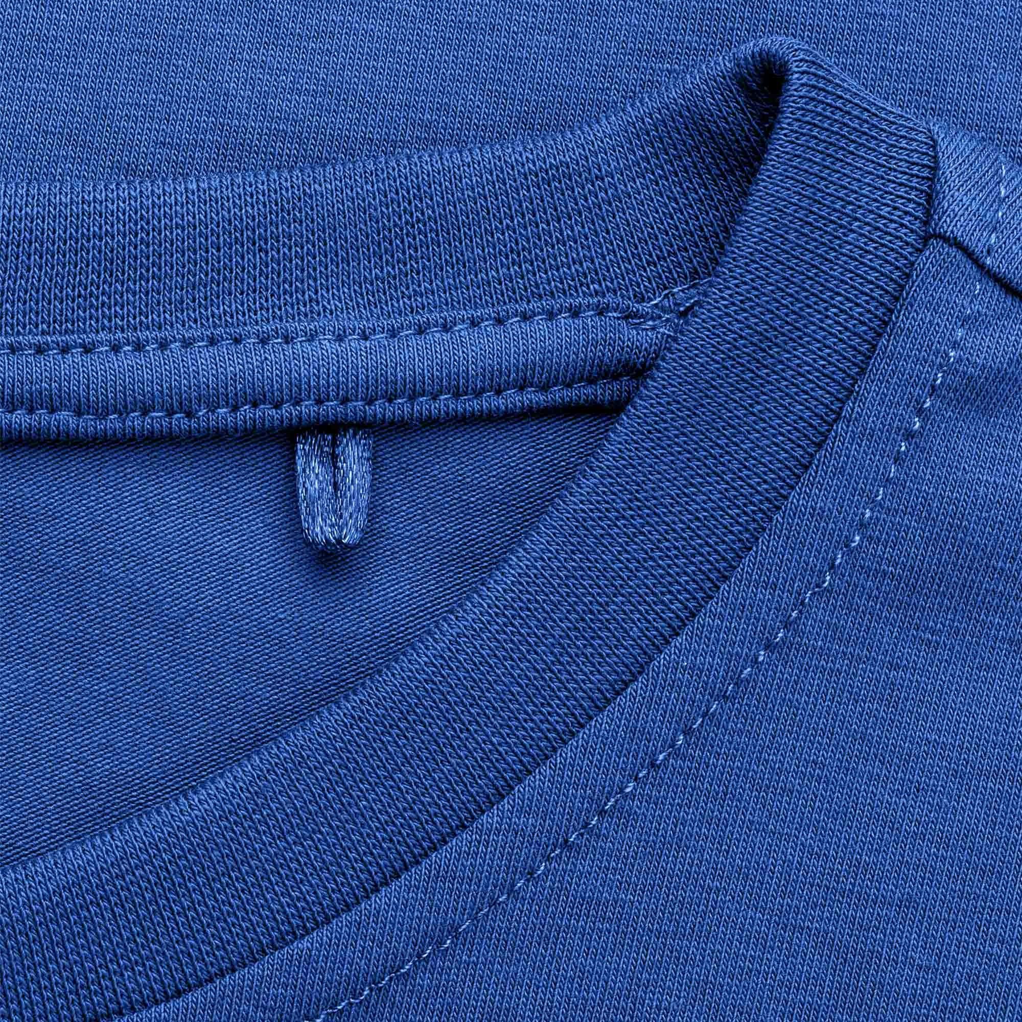 Blue ribbed T-shirt Men