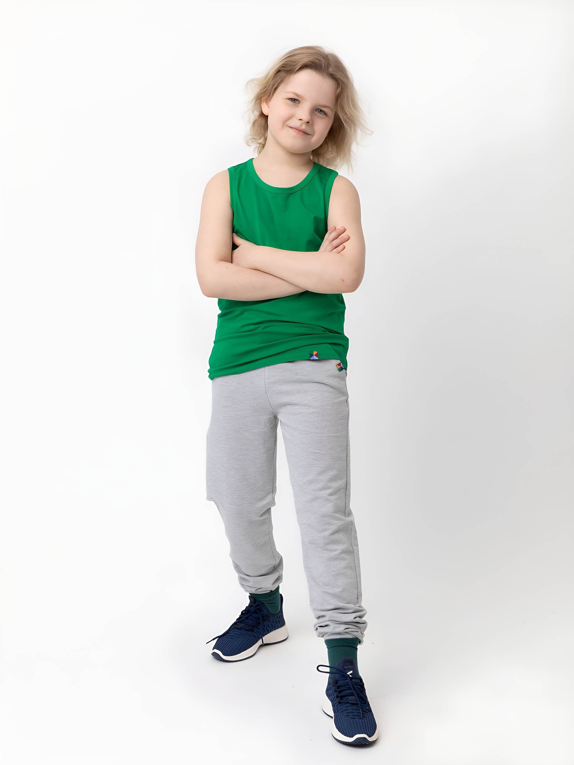 Szare spodnie dresowe Junior