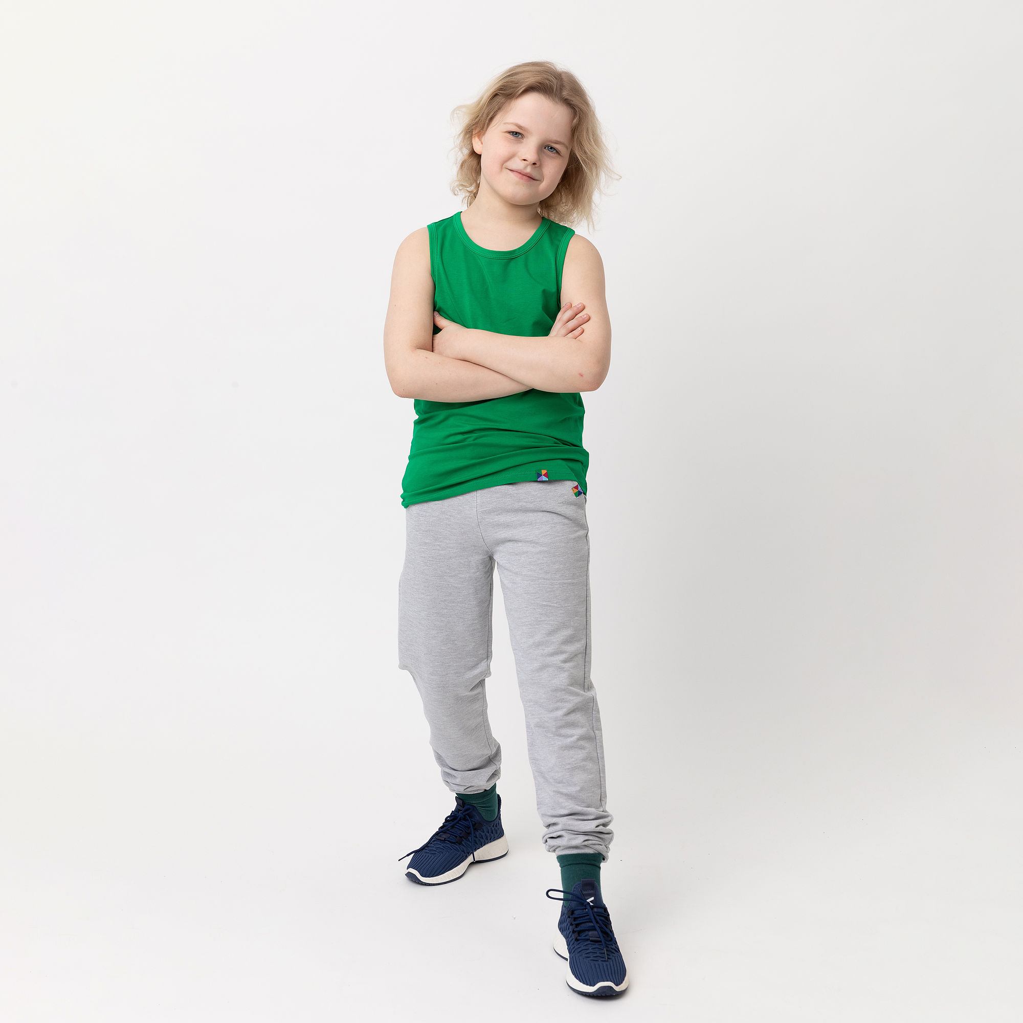 Szare spodnie dresowe Junior