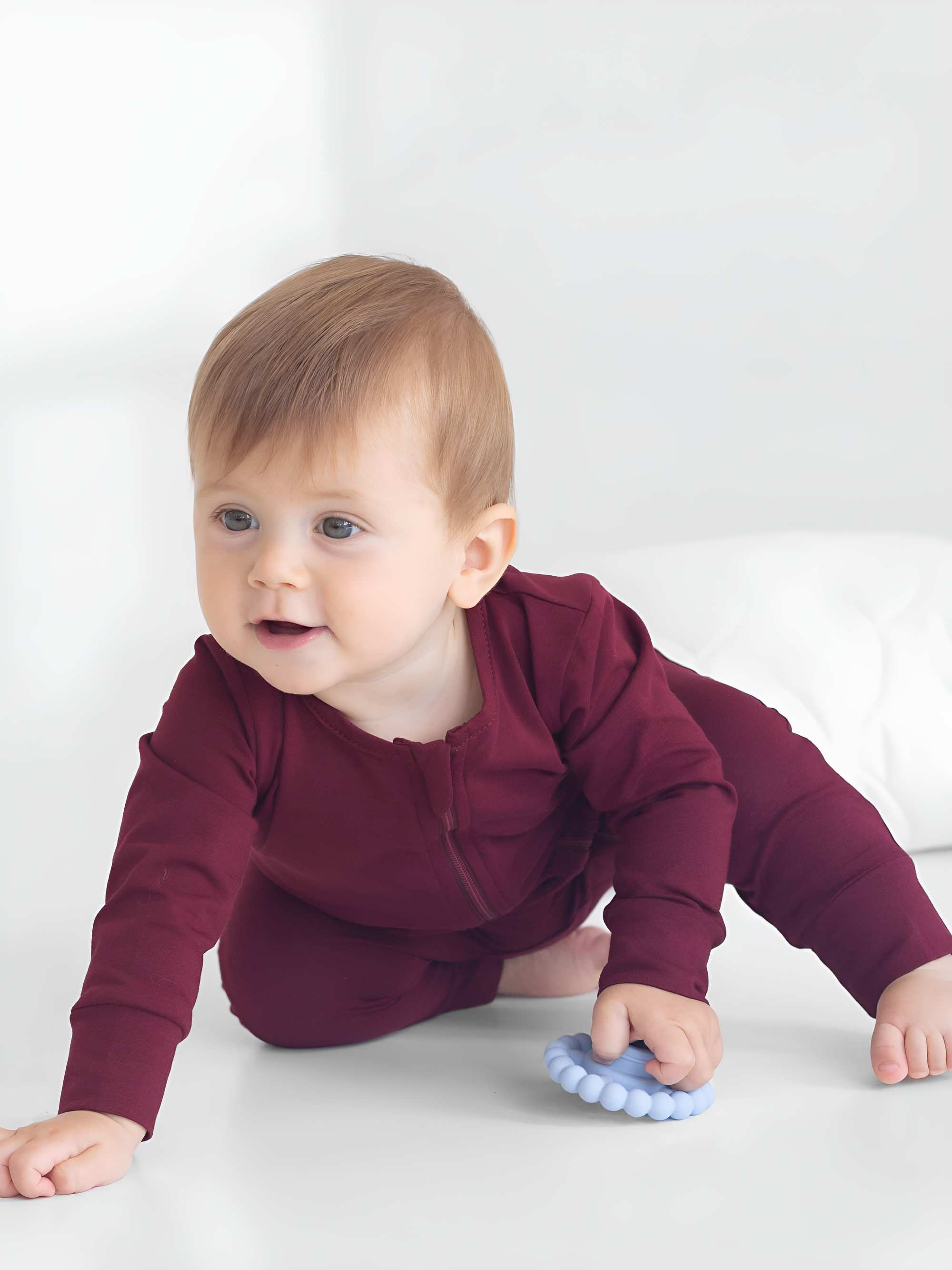 Burgundy romper suit