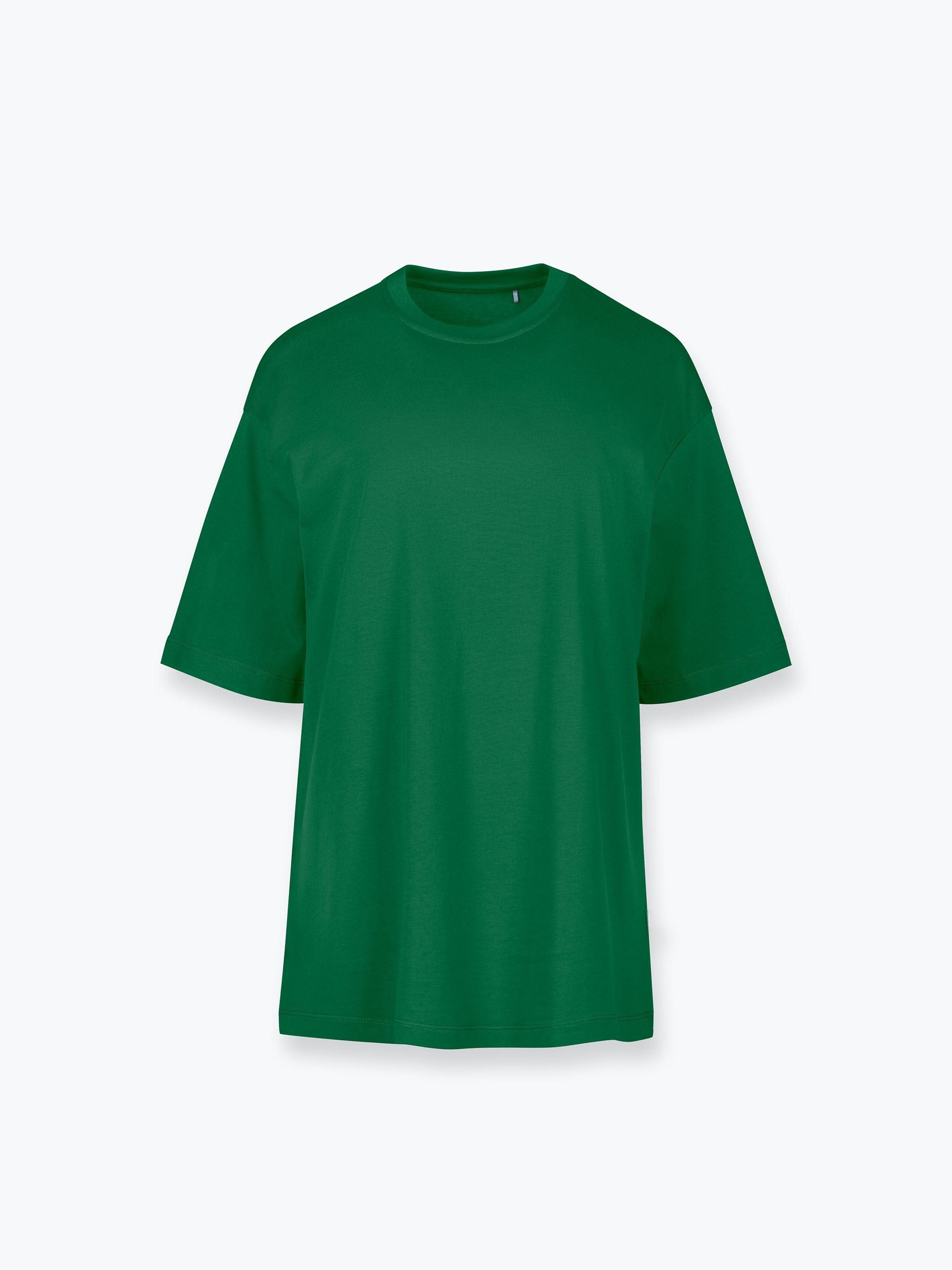 Ciemnozielony T-shirt oversize damski