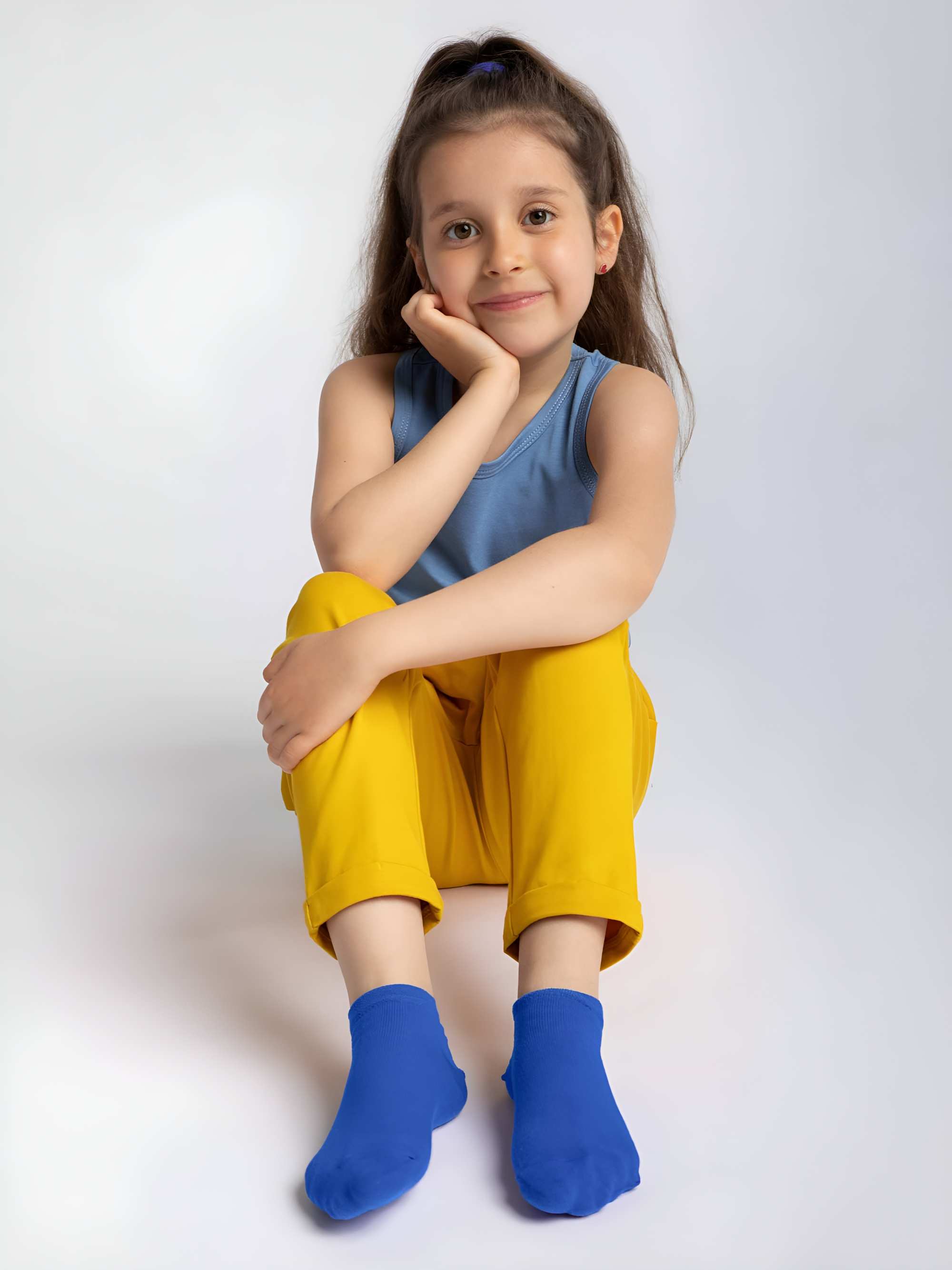 Blue ankle socks