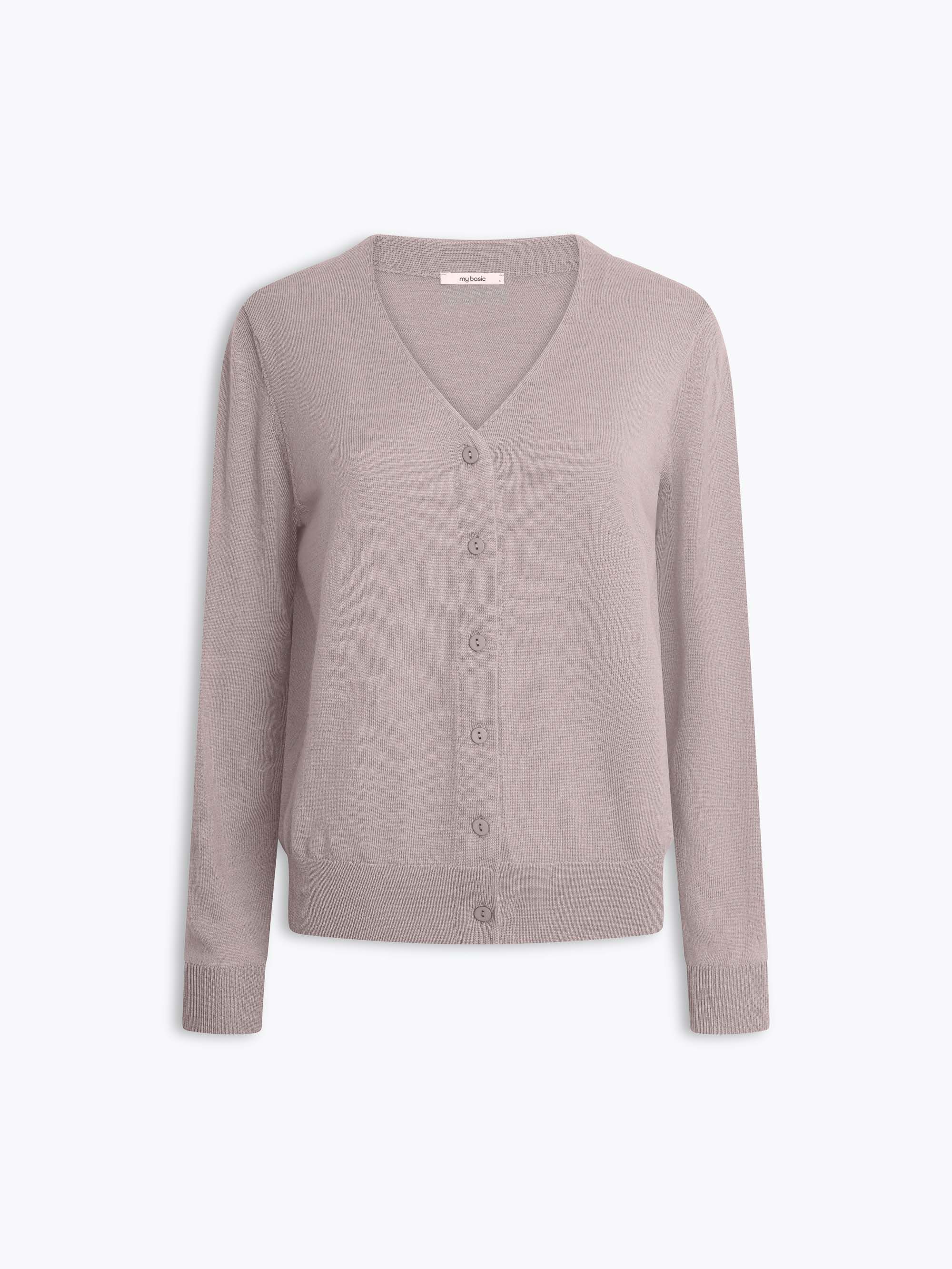 Light brown Merino Wool Cardigan Sweater Women