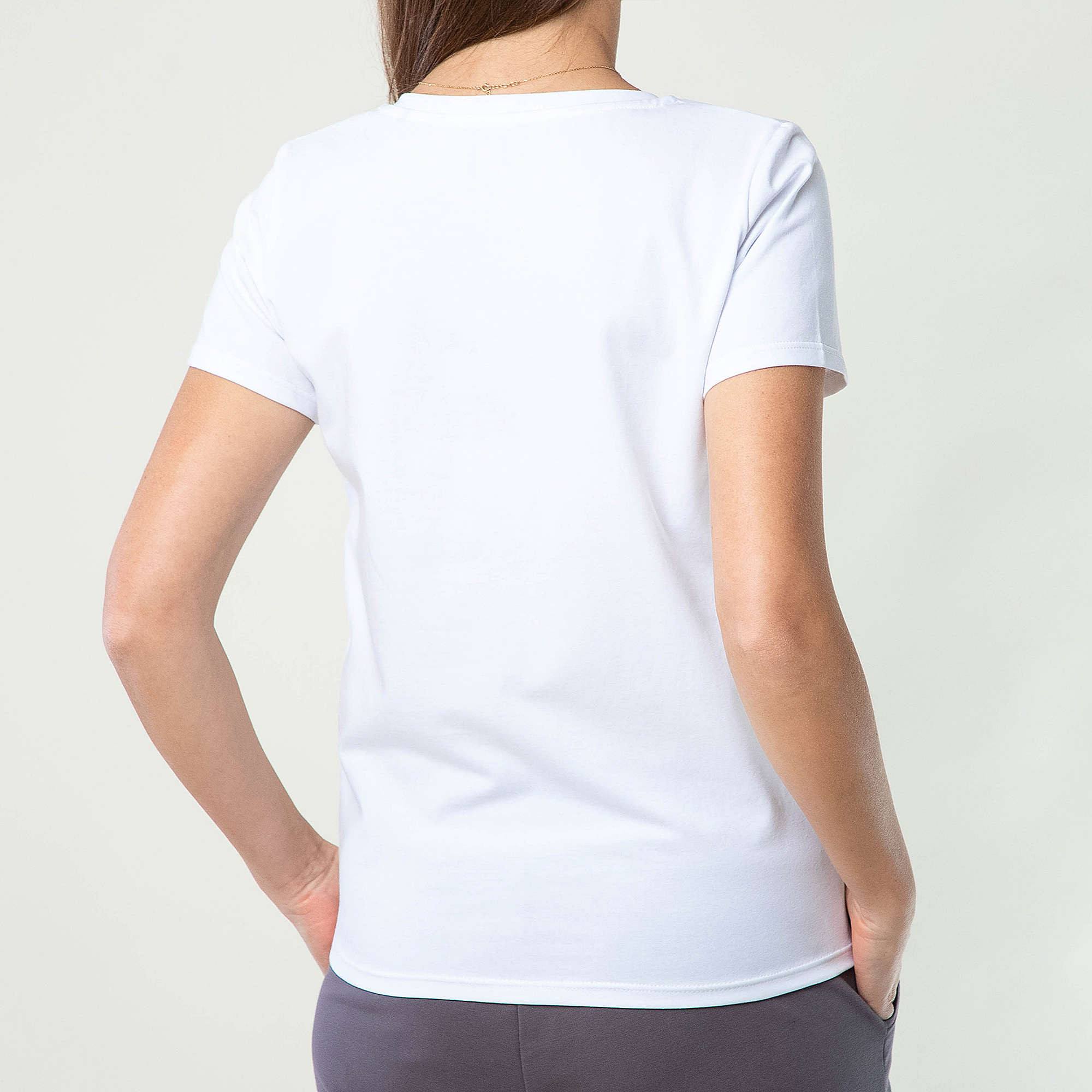 Biały T-shirt damski