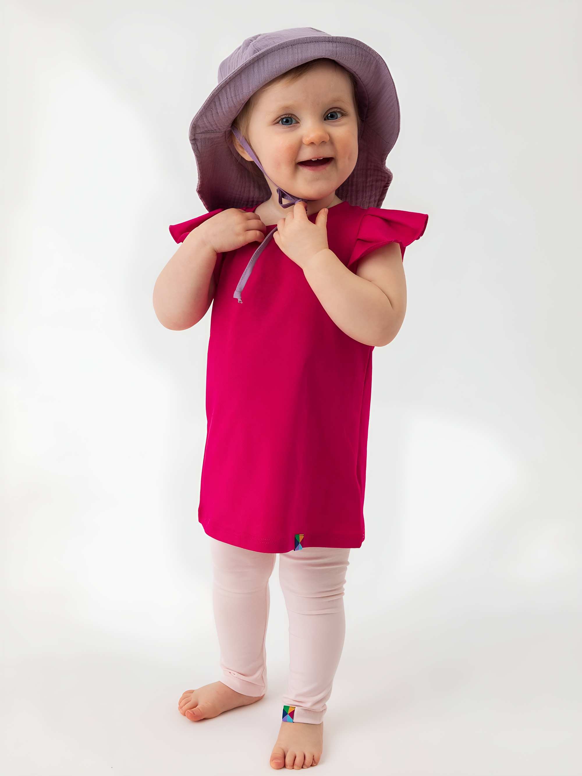 Heather muslin hat with strings Baby