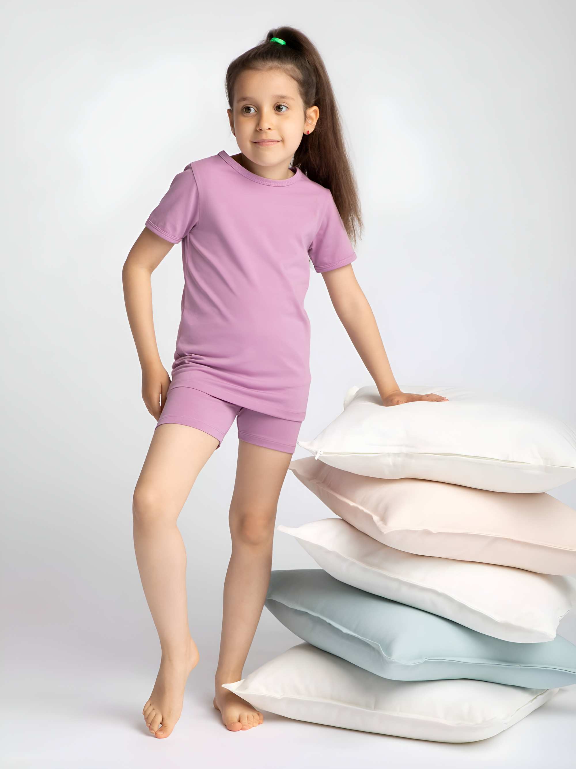 Light purple short sleeve pyjamas