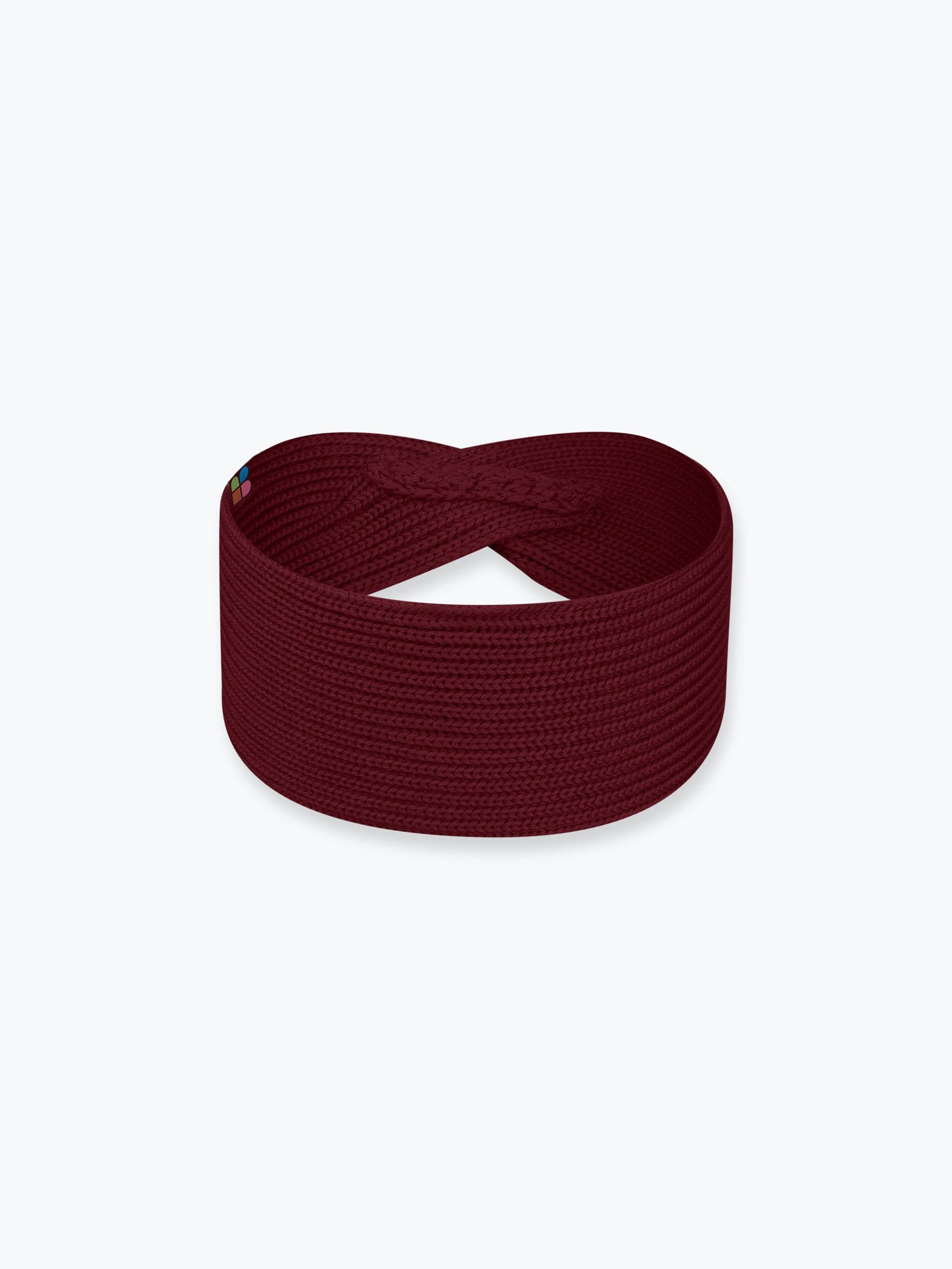 Burgundy merino wool headband