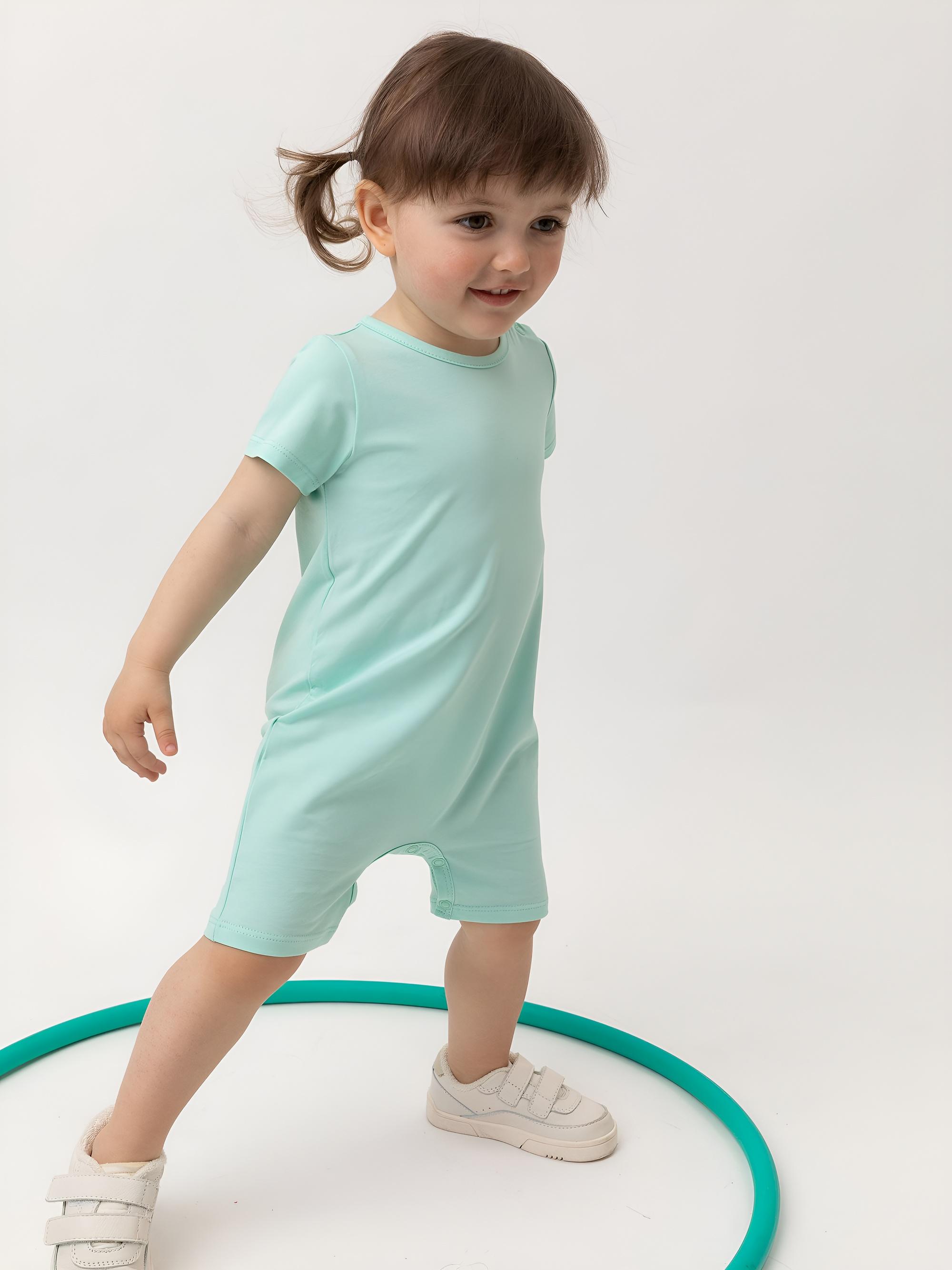 Mint short sleeve romper