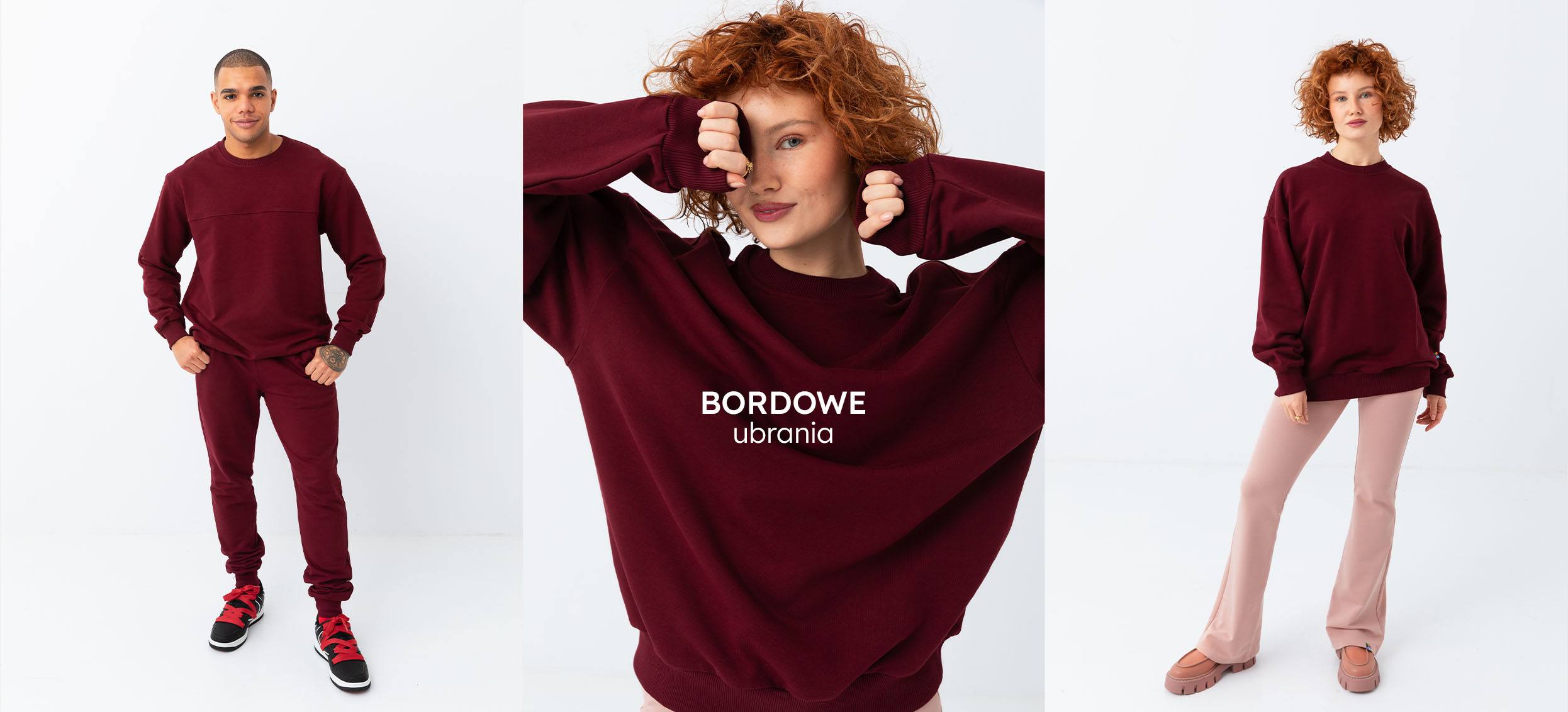 bordowe ubrania