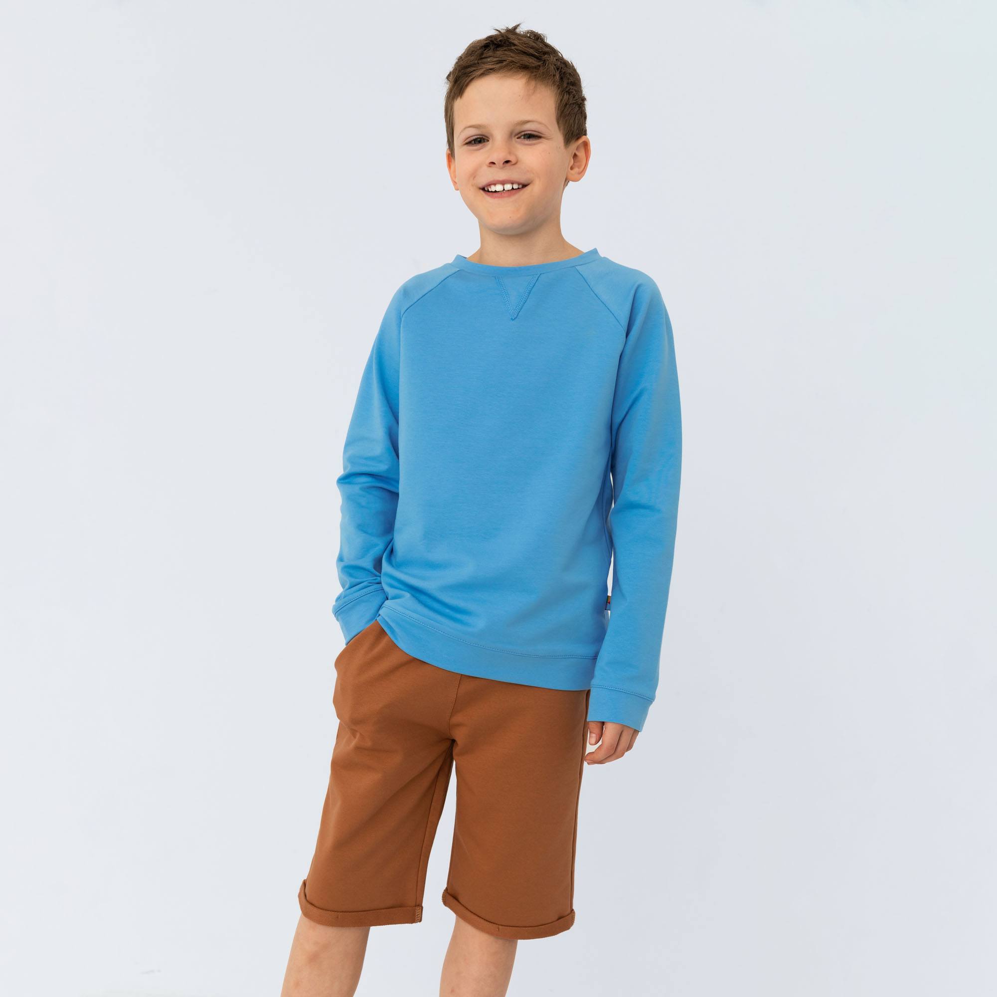 Pastelowoniebieska bluza dresowa