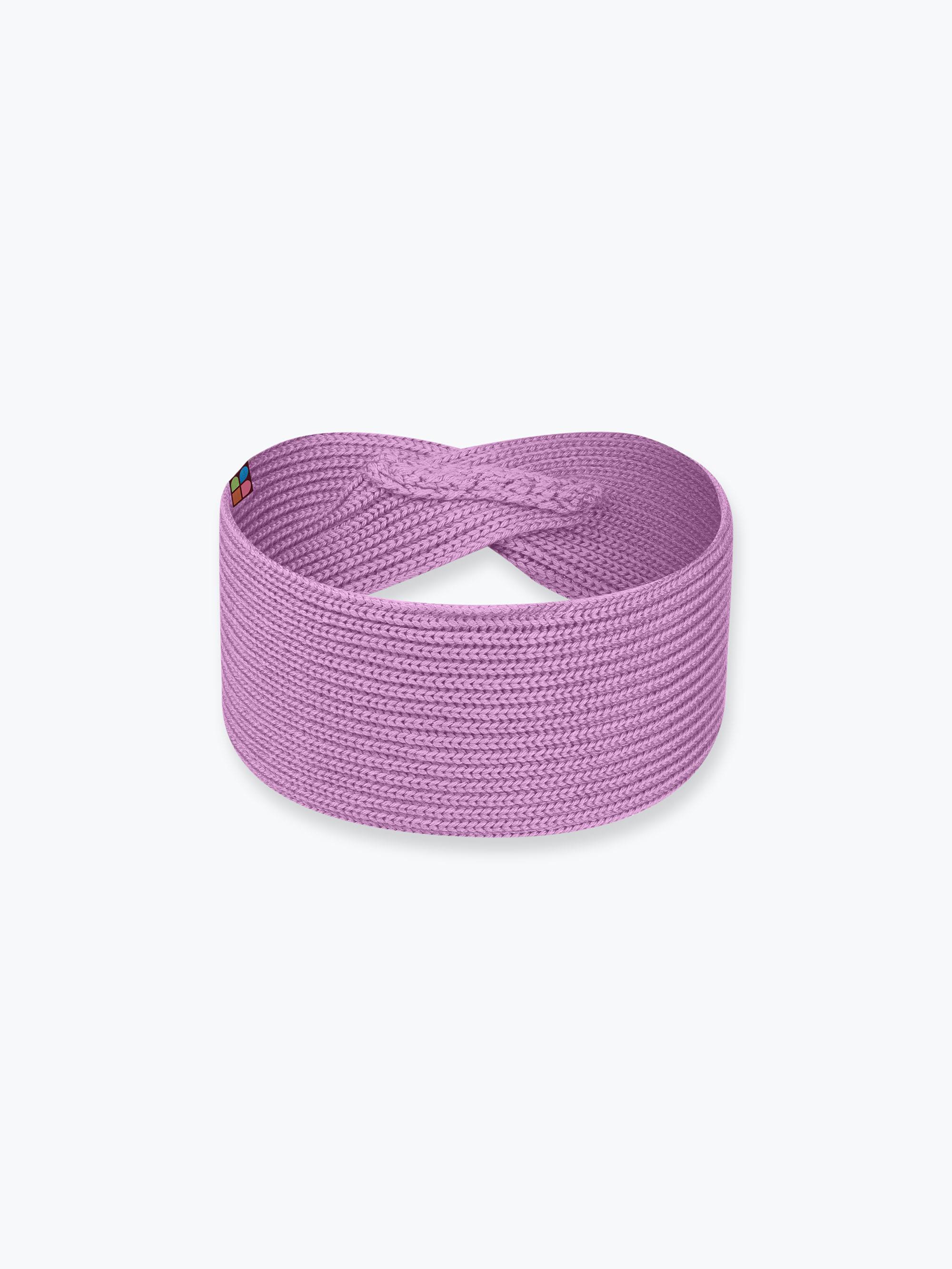 Light purple merino wool headband