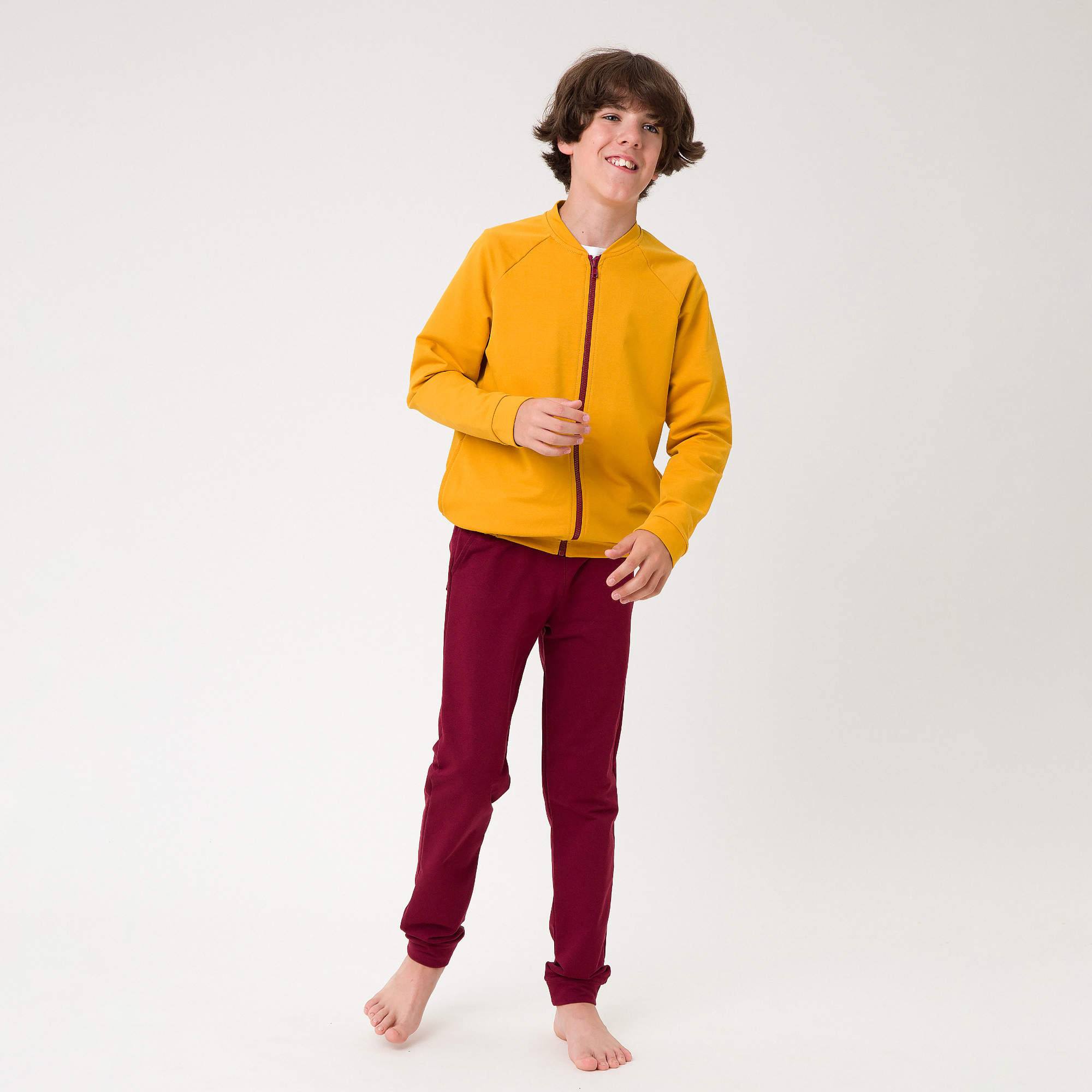 Musztardowa bluza na zamek Junior