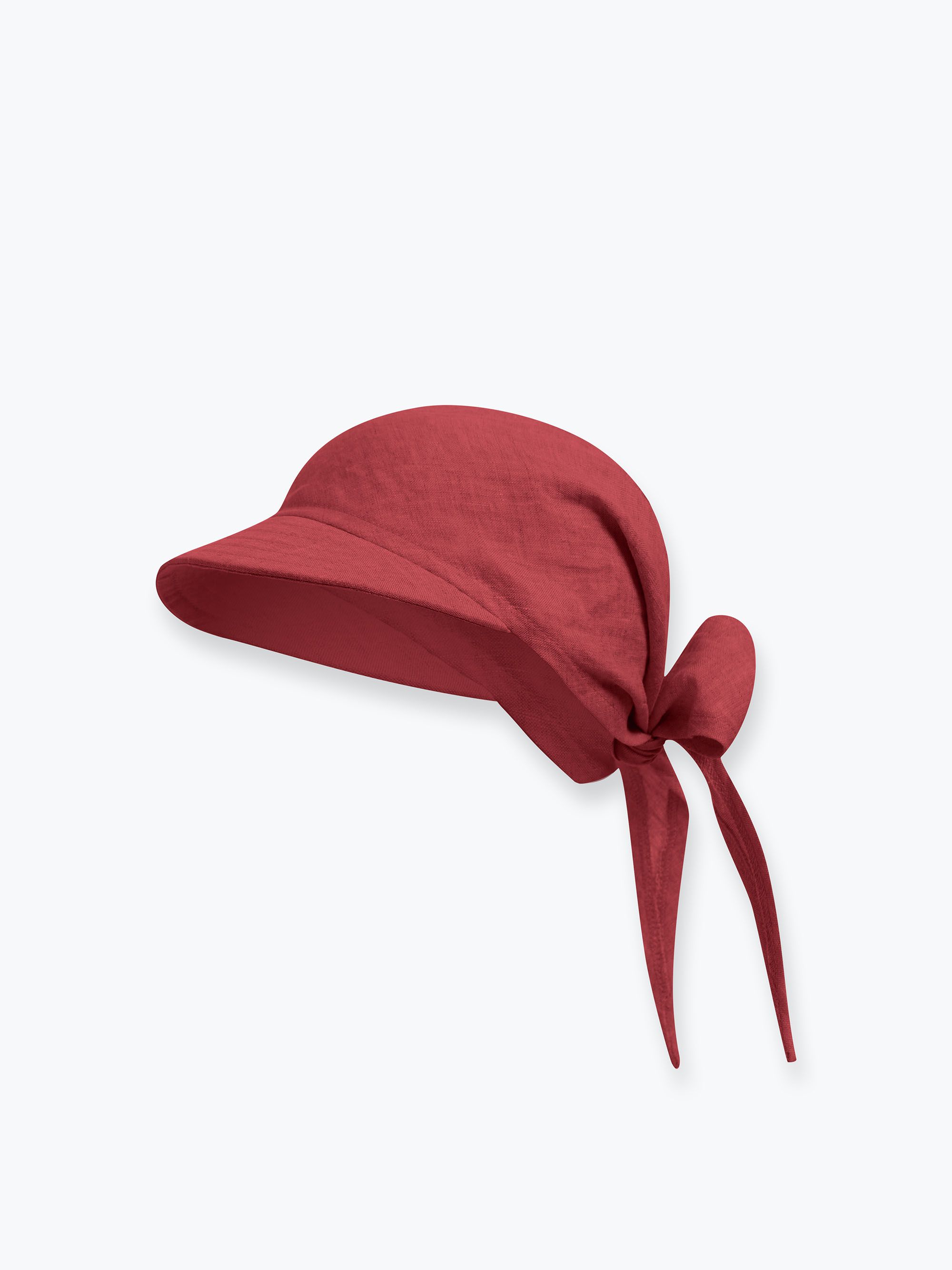 Koralowa bandana lniana