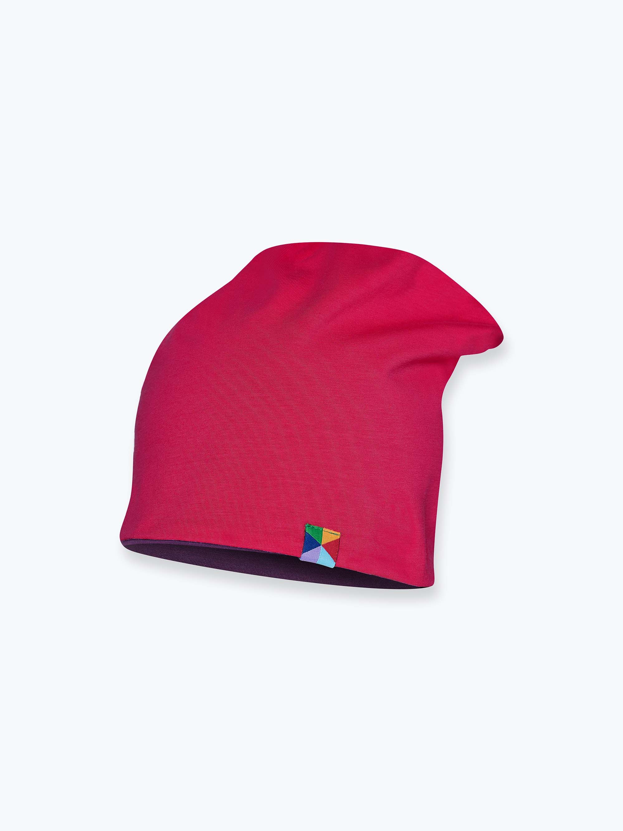 Pink - violet reversible beanie hat Junior