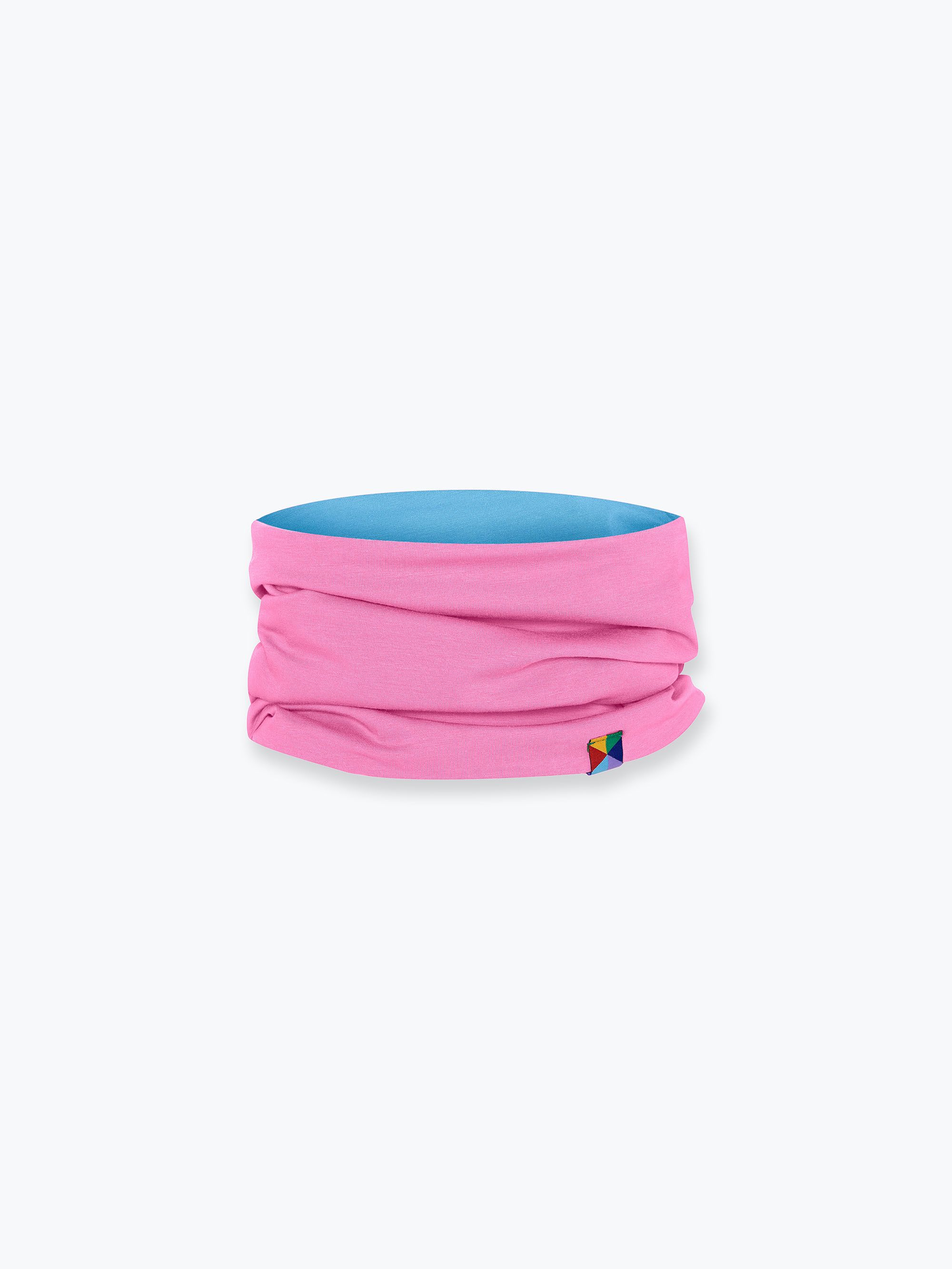 Pastel pink - pastel blue reversible neck warmer