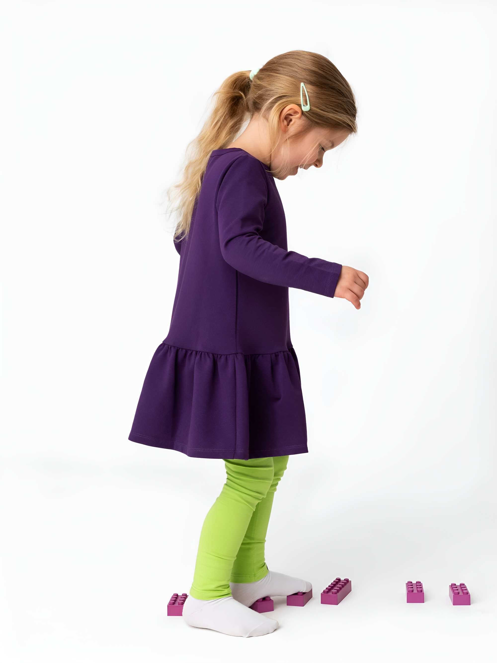 Limonkowe legginsy