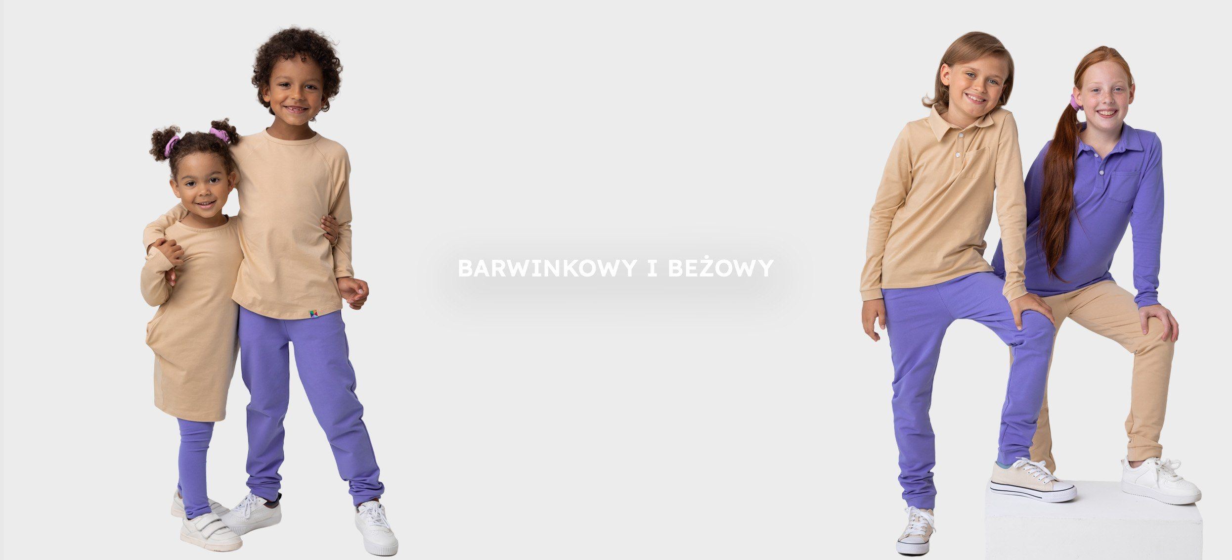kolory barwinkowy i beżowy