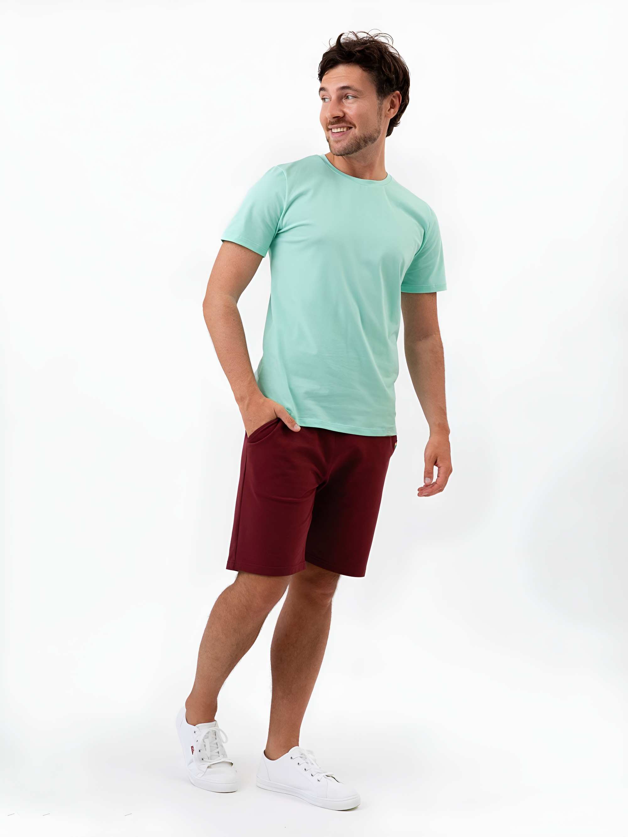 Miętowy T-shirt męski