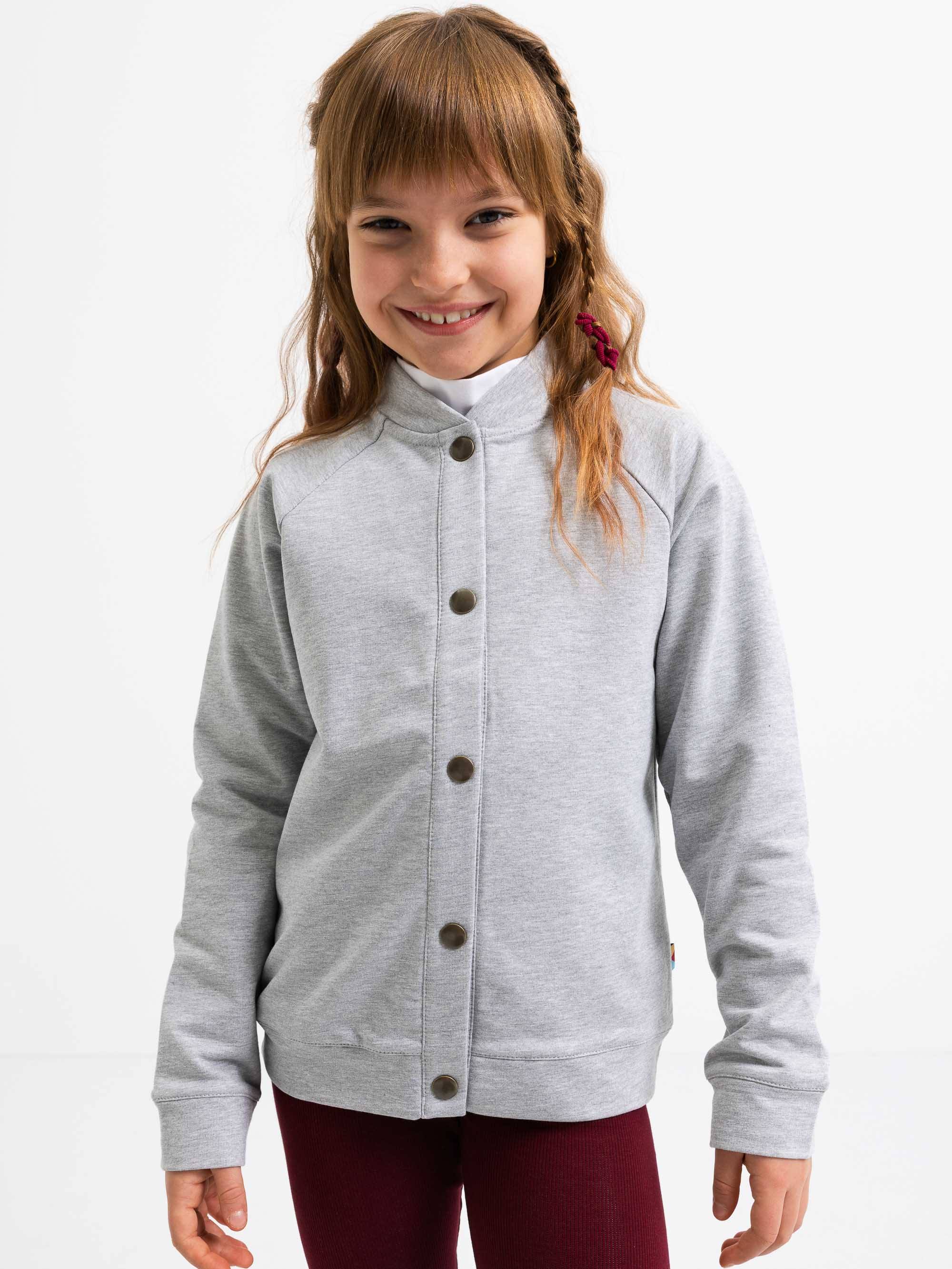Szara bluza bomber z kieszeniami