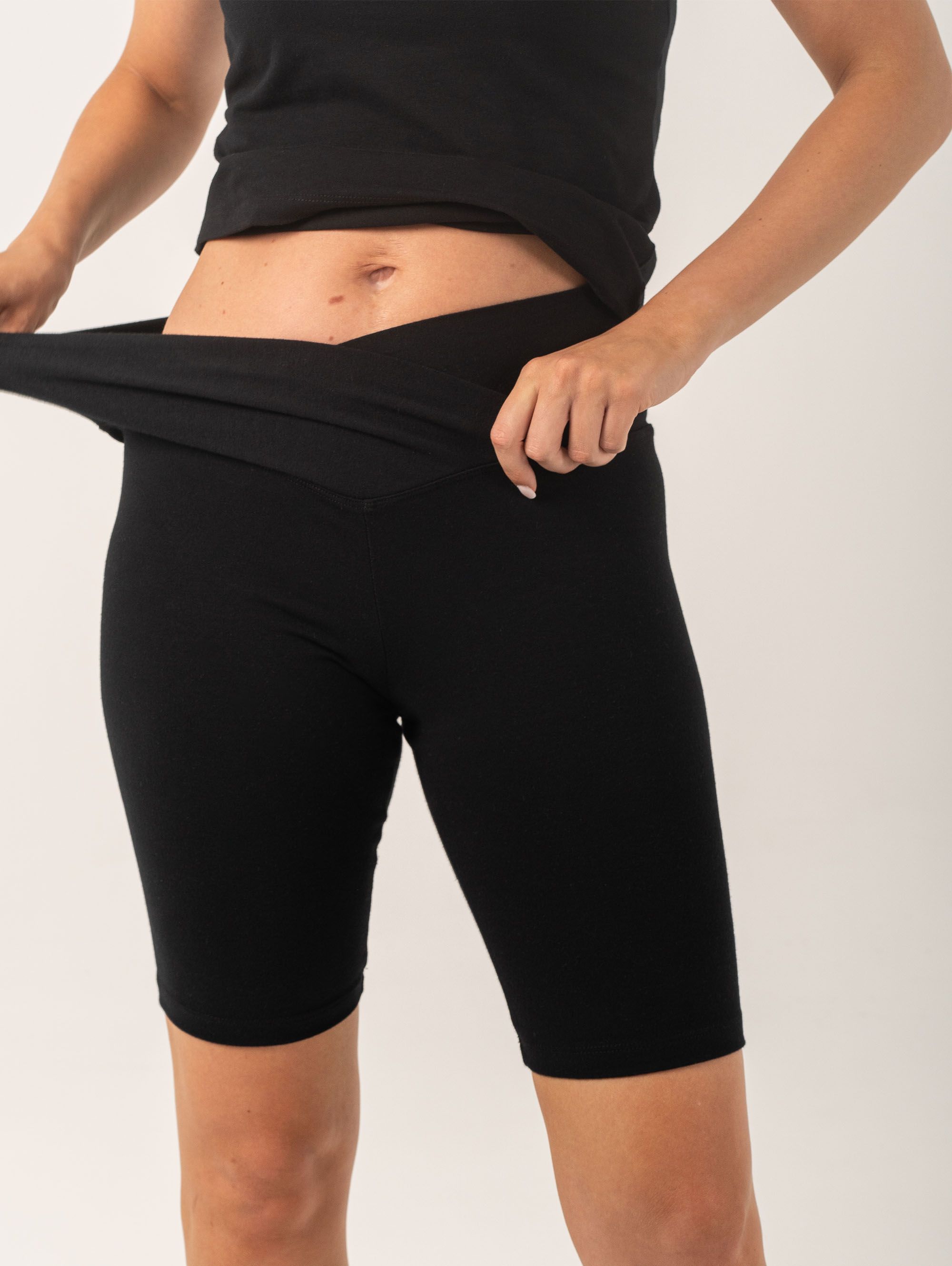 Black Active Stretch Cycling Shorts Women