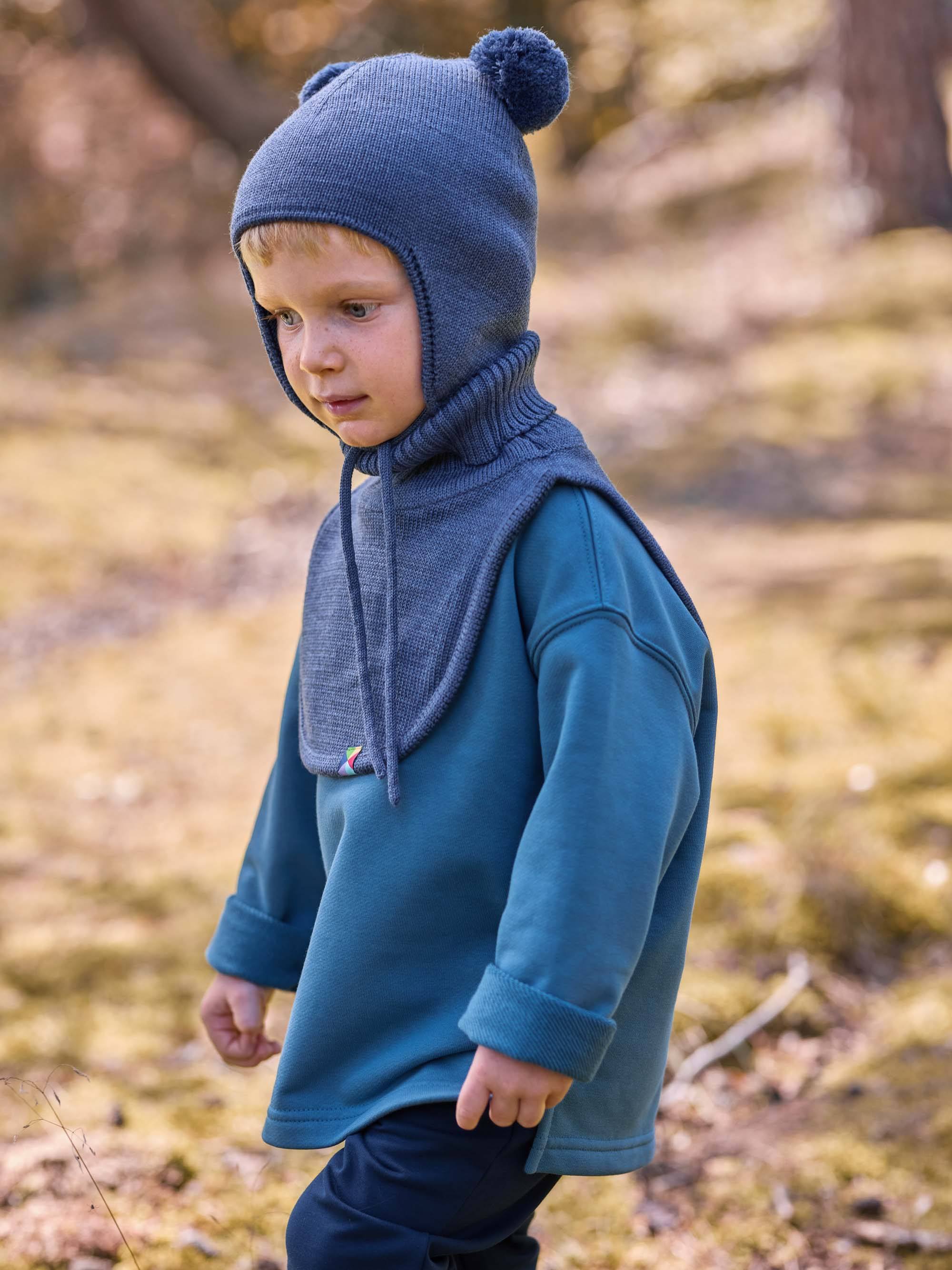 Granatowy golfik merino bez podszewki niemowlęcy