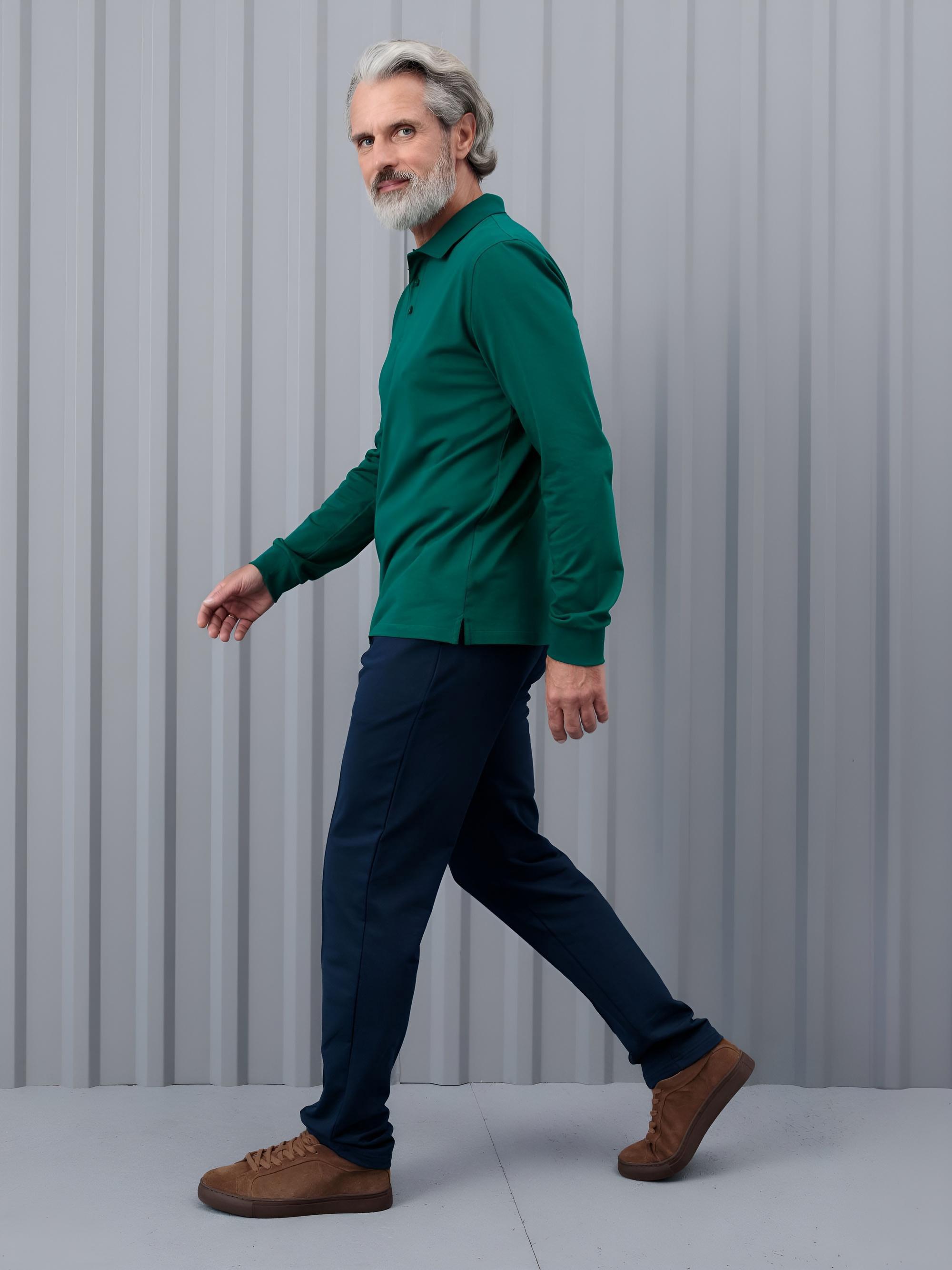 Navy blue creased trousers Men