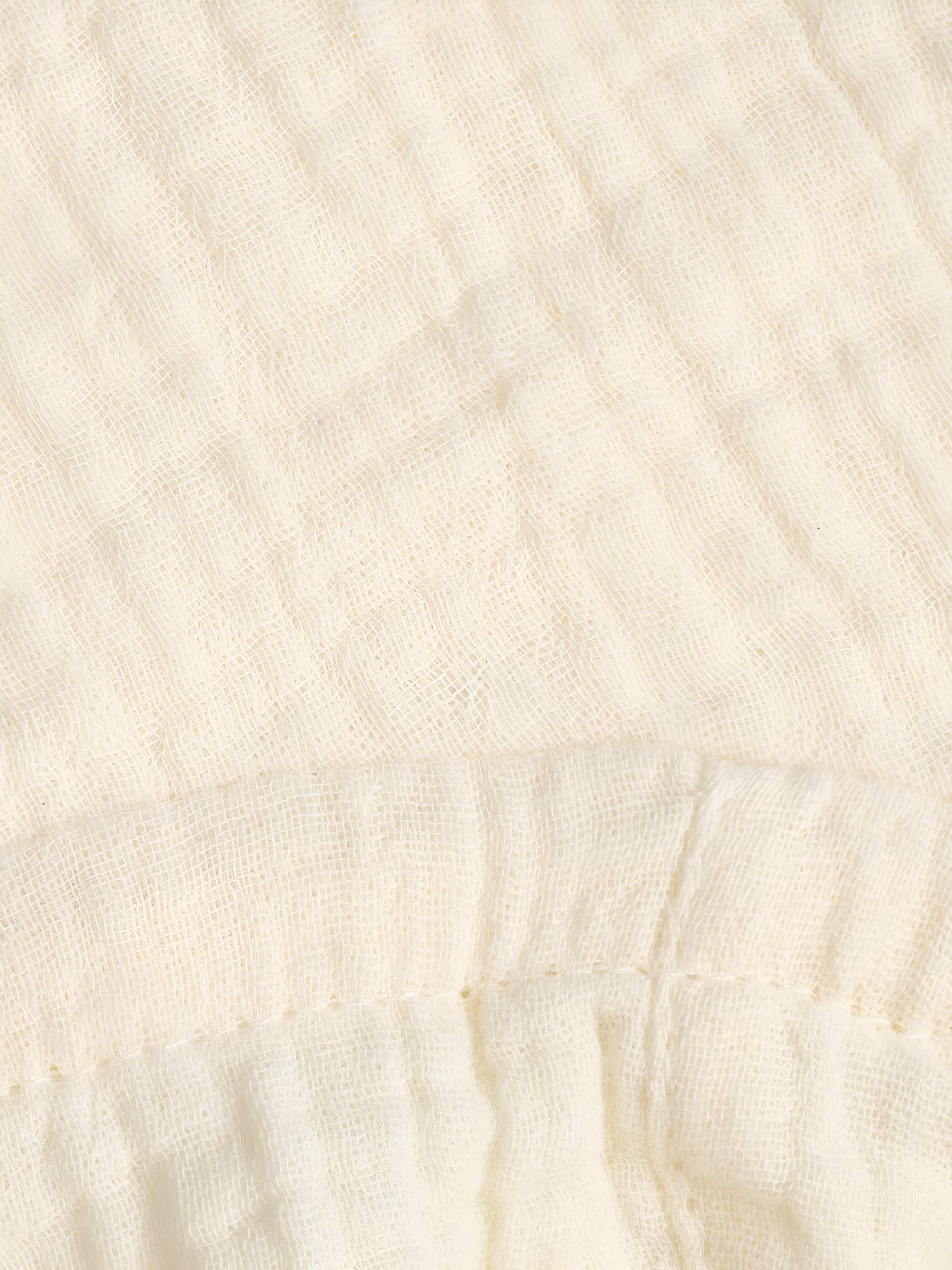 Ecru muslin hat with strings Baby