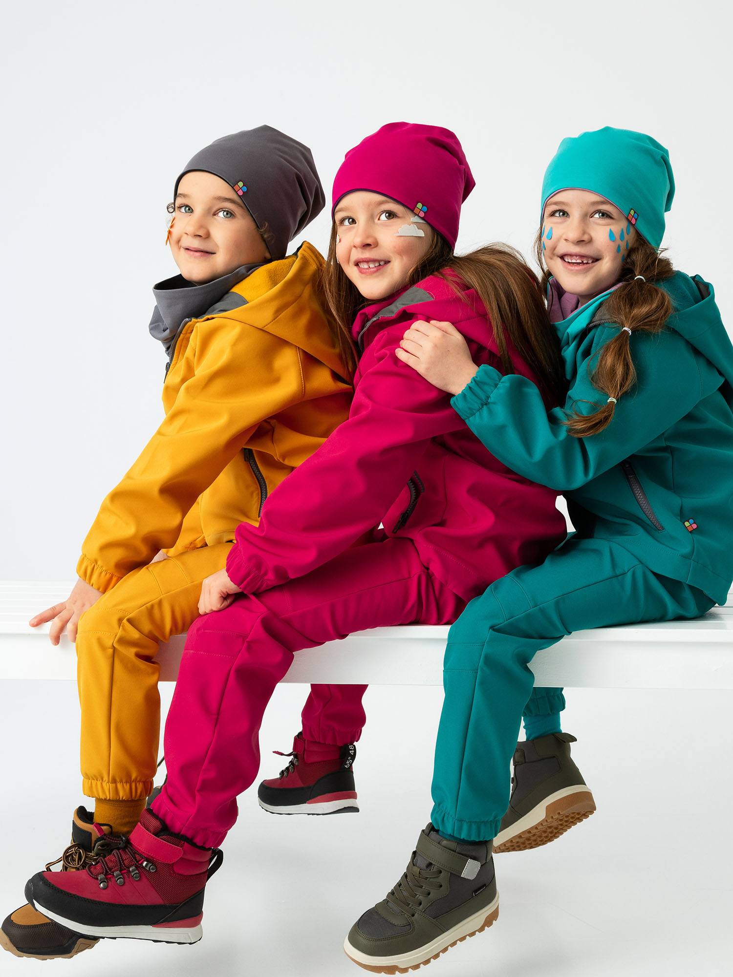 Mustard softshell pants kids