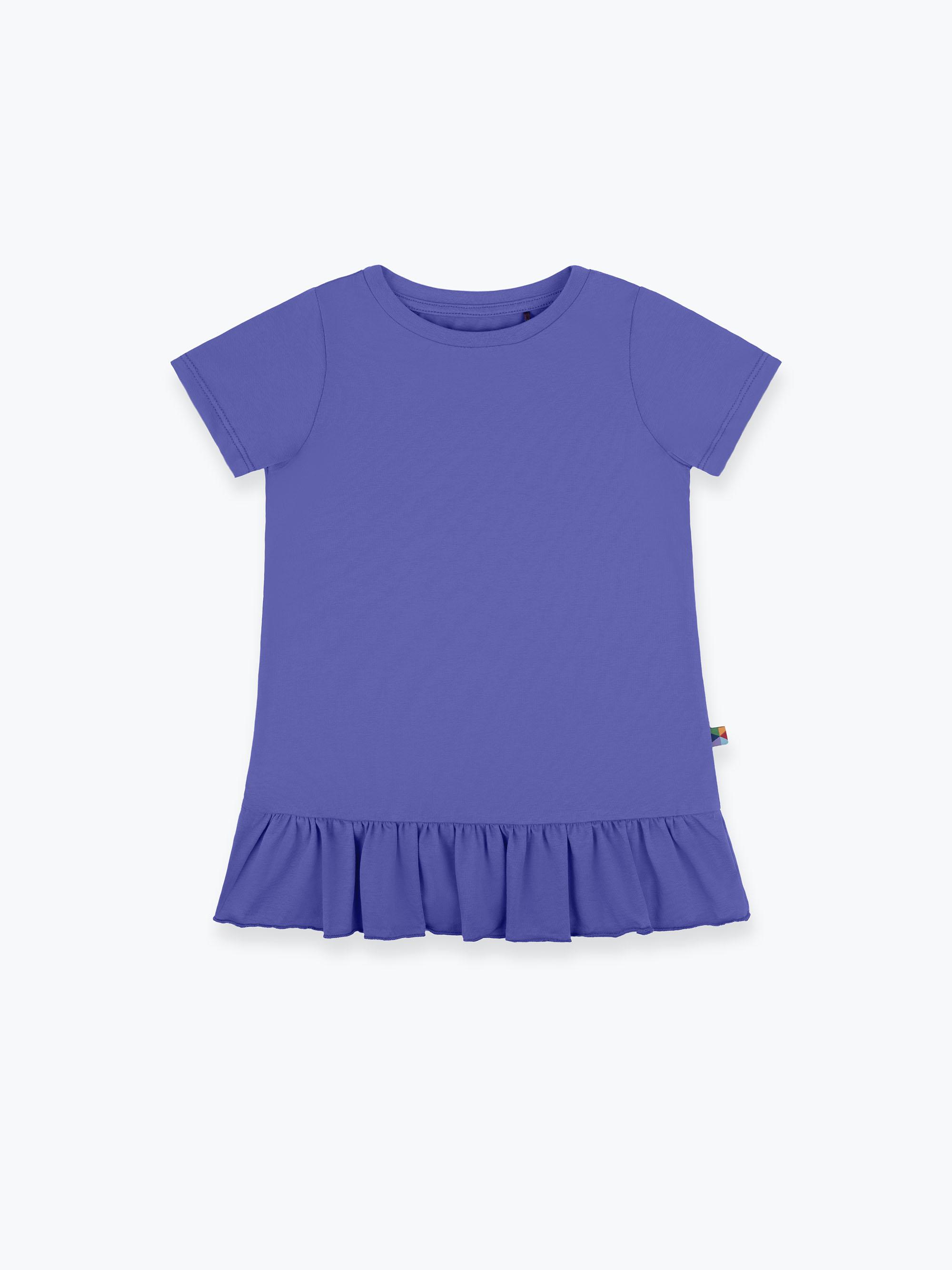 Very peri ruffle short sleeve blouse