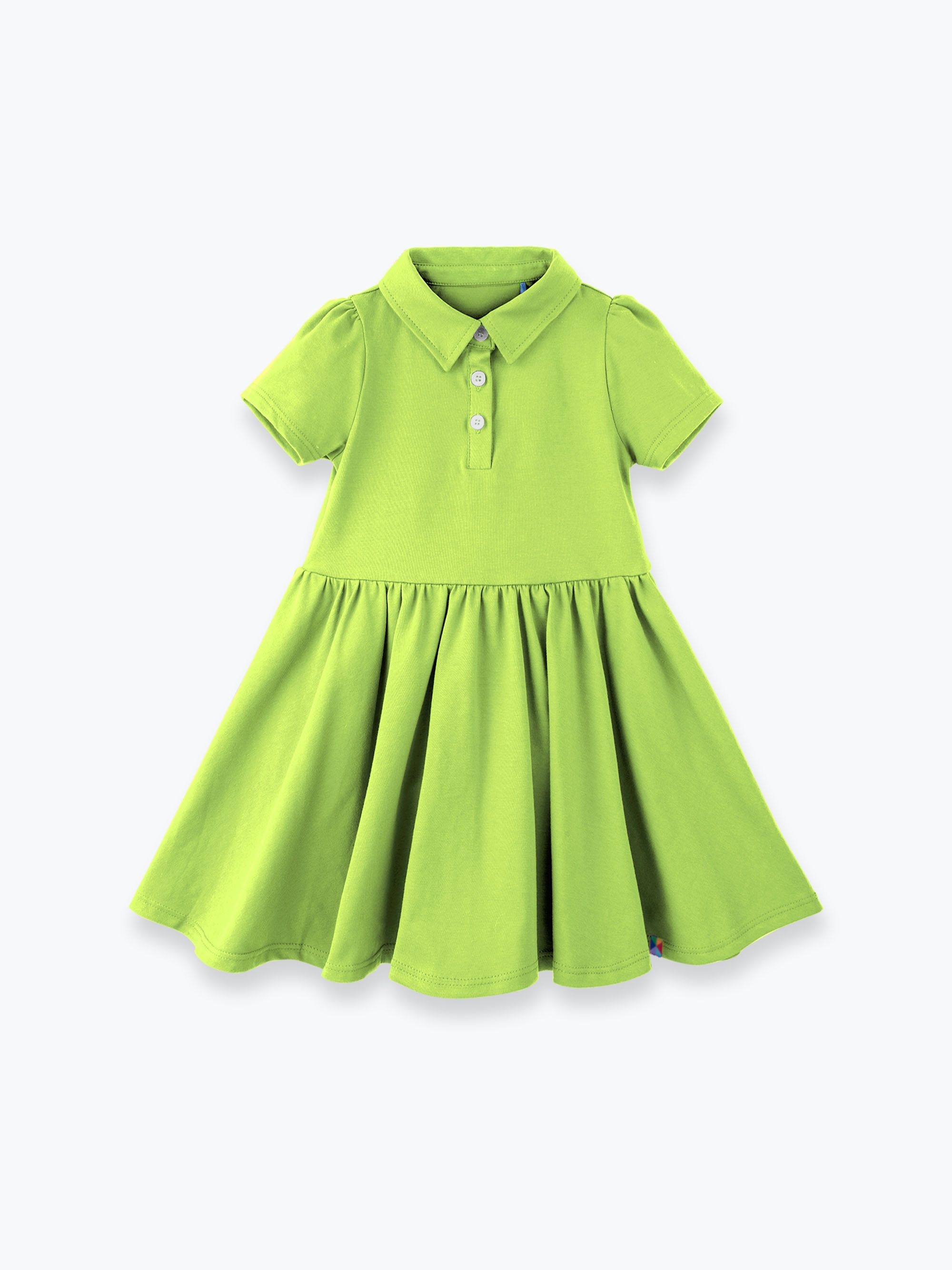 Limonkowa sukienka polo