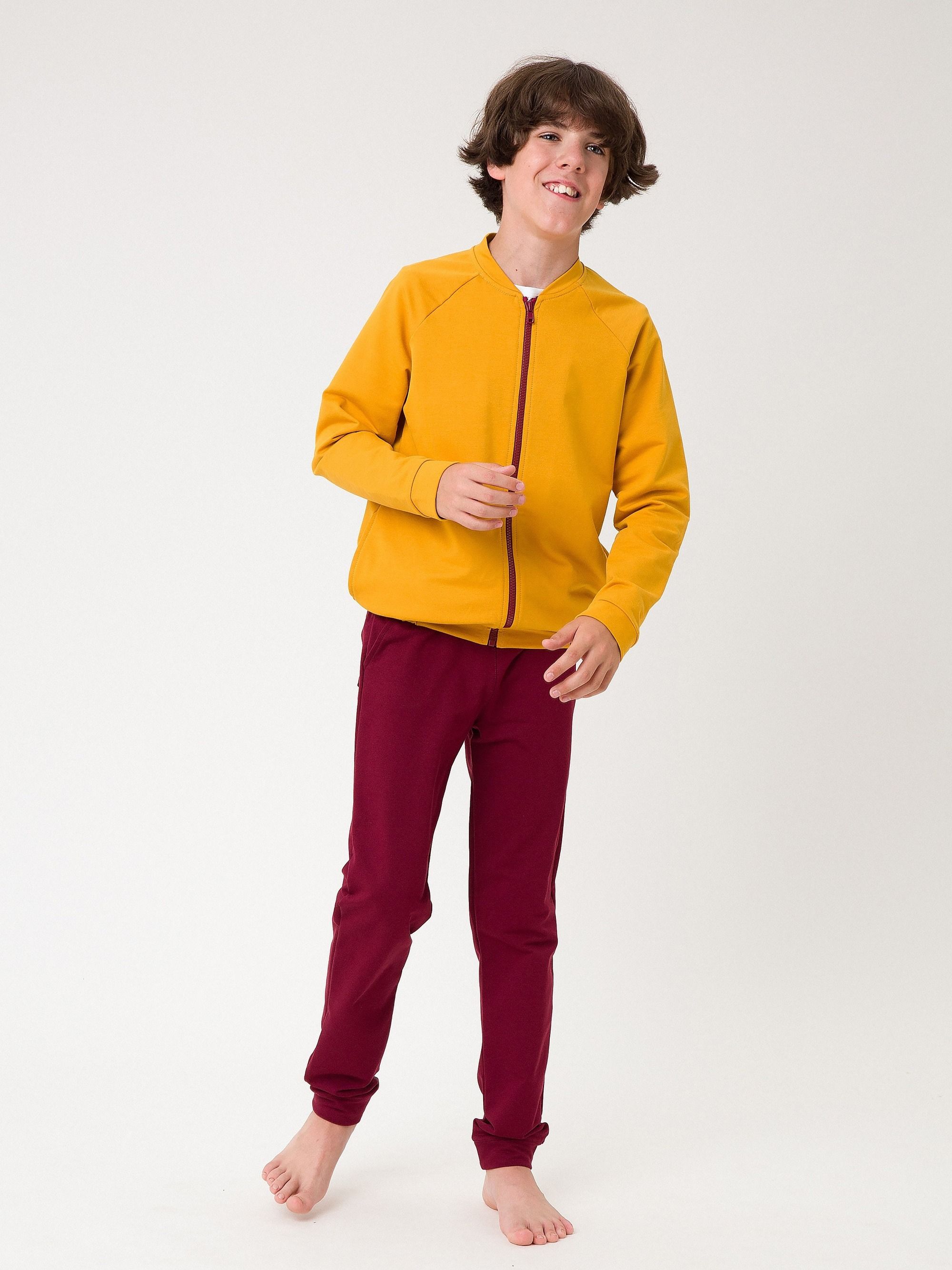 Bordowe spodnie dresowe Junior