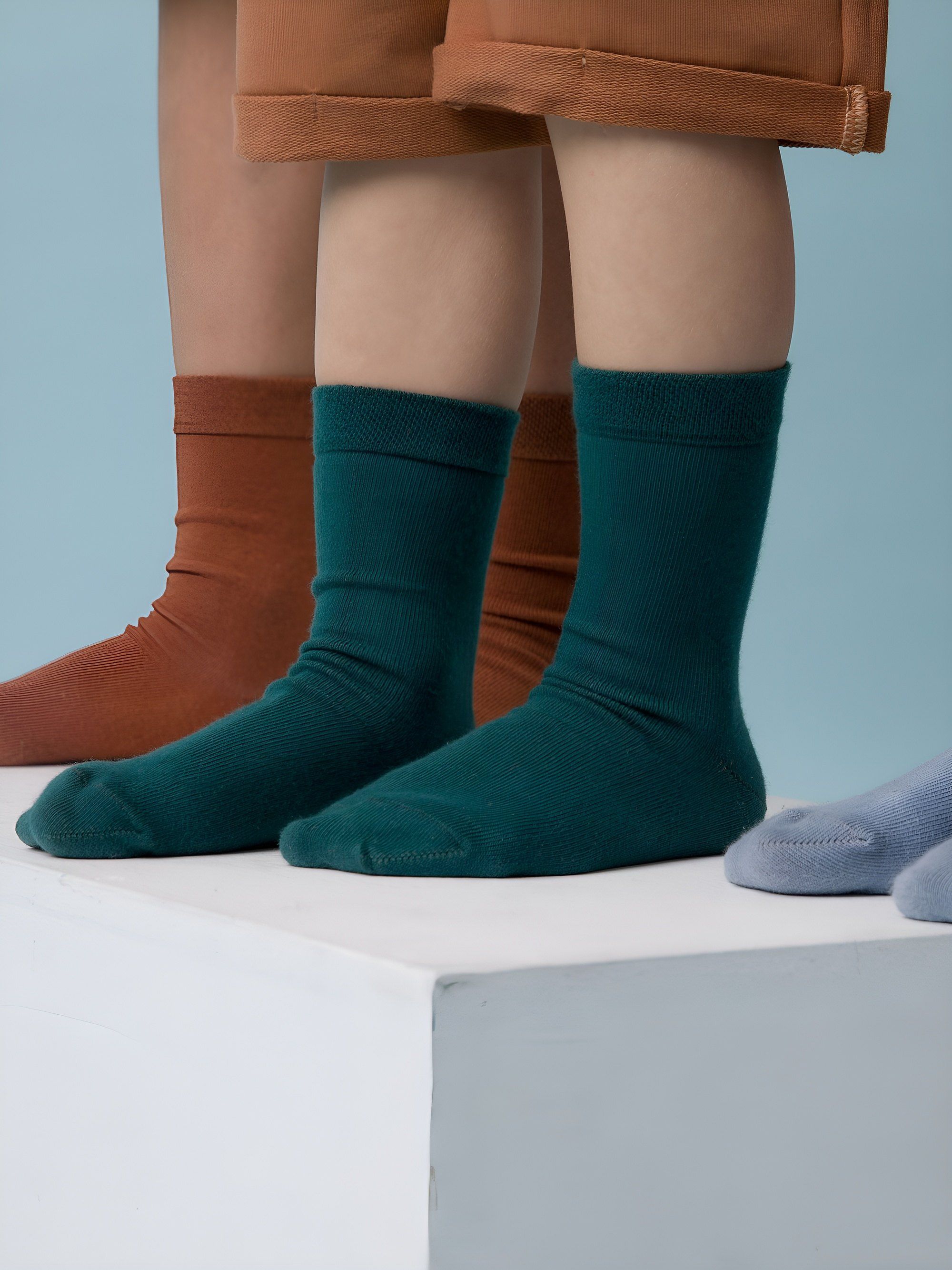 Sky blue 3-pack socks set kids