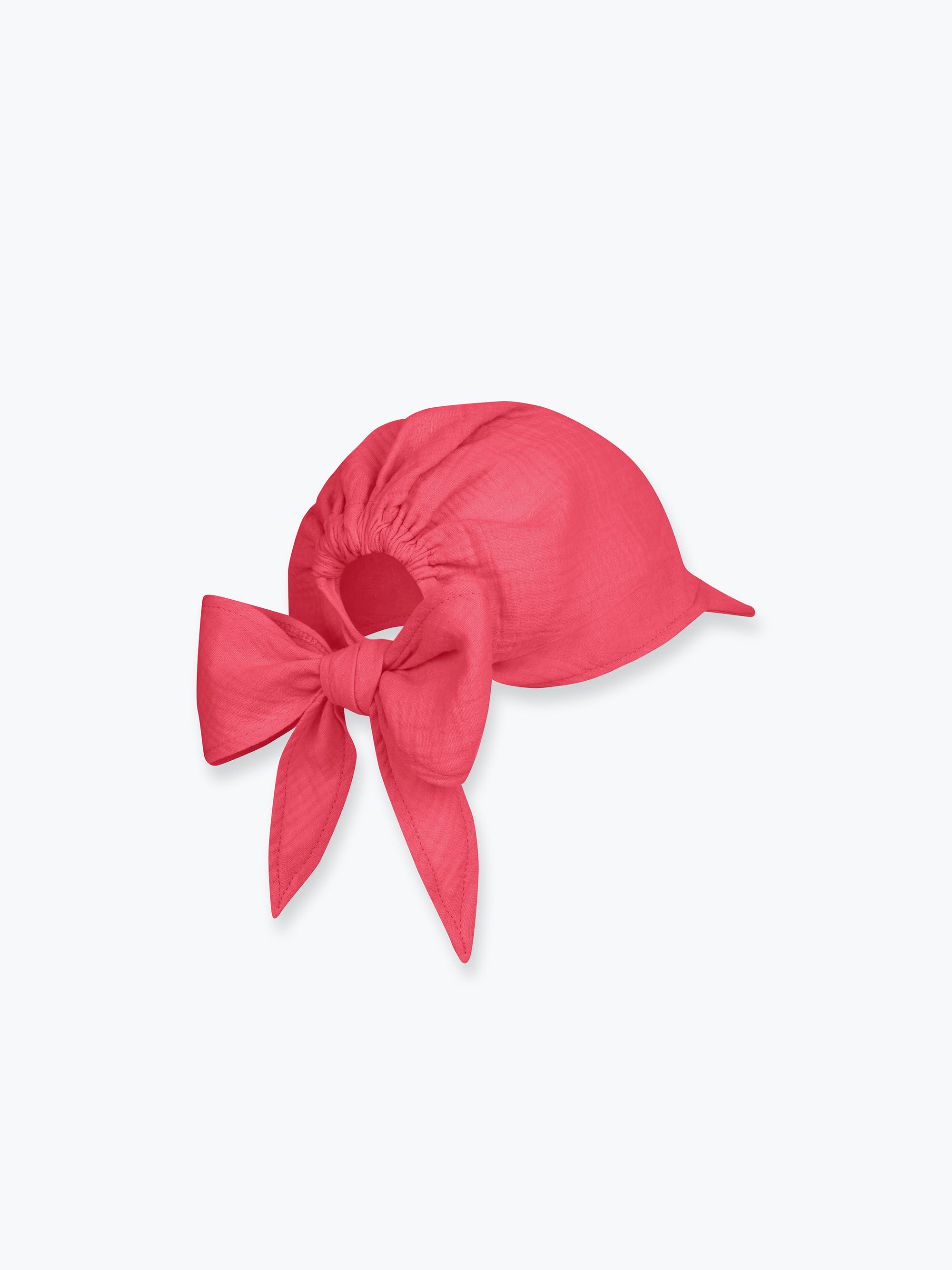 Koralowa bandana muślinowa
