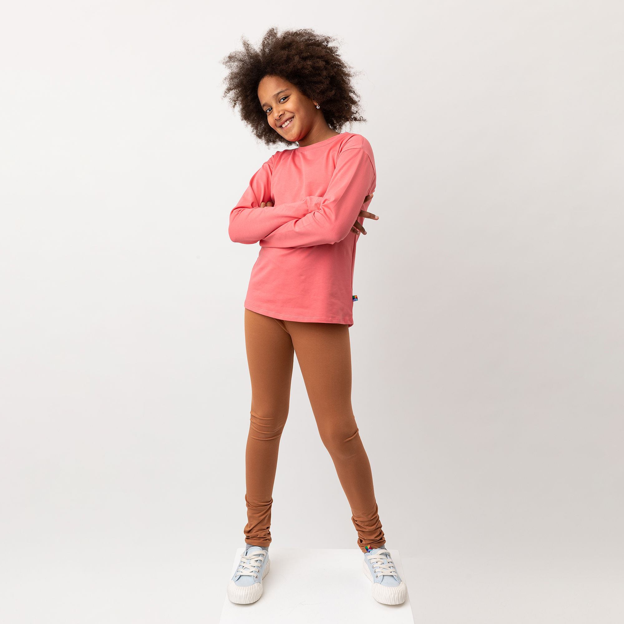Karmelowe legginsy Junior