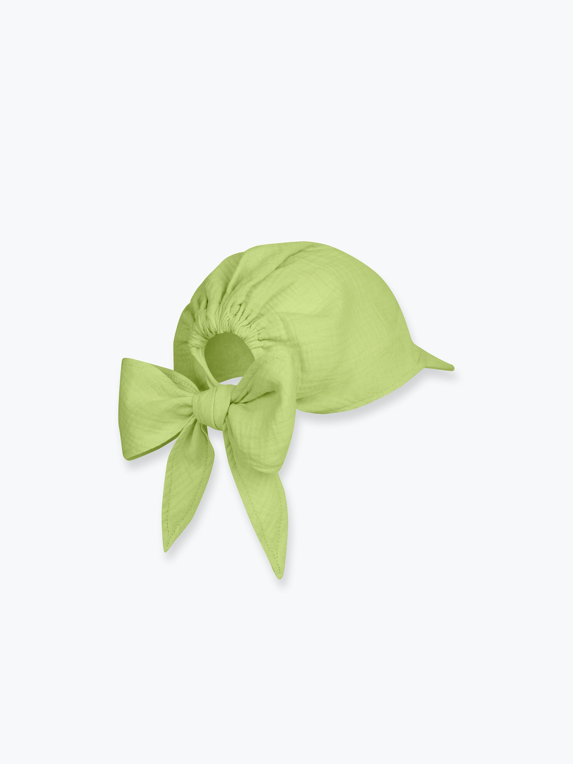 Limonkowa bandana muślinowa