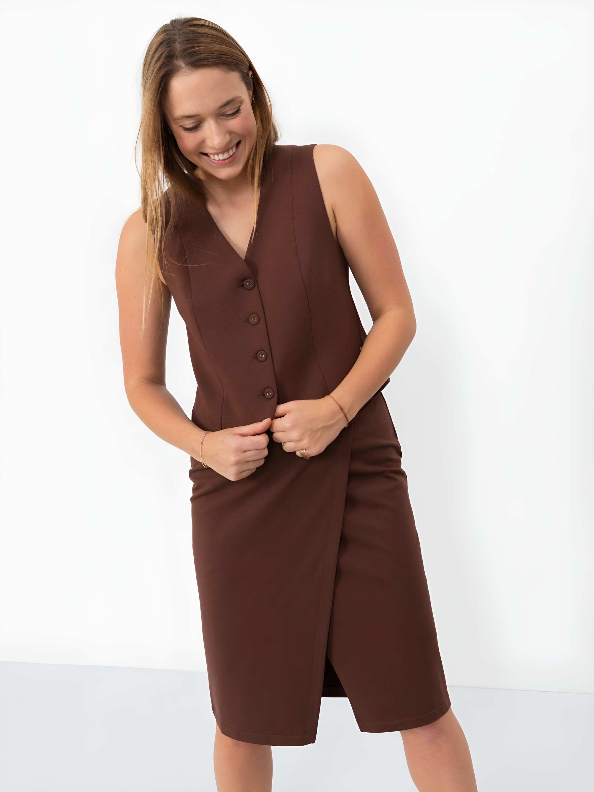 Brown wrap skirt Women