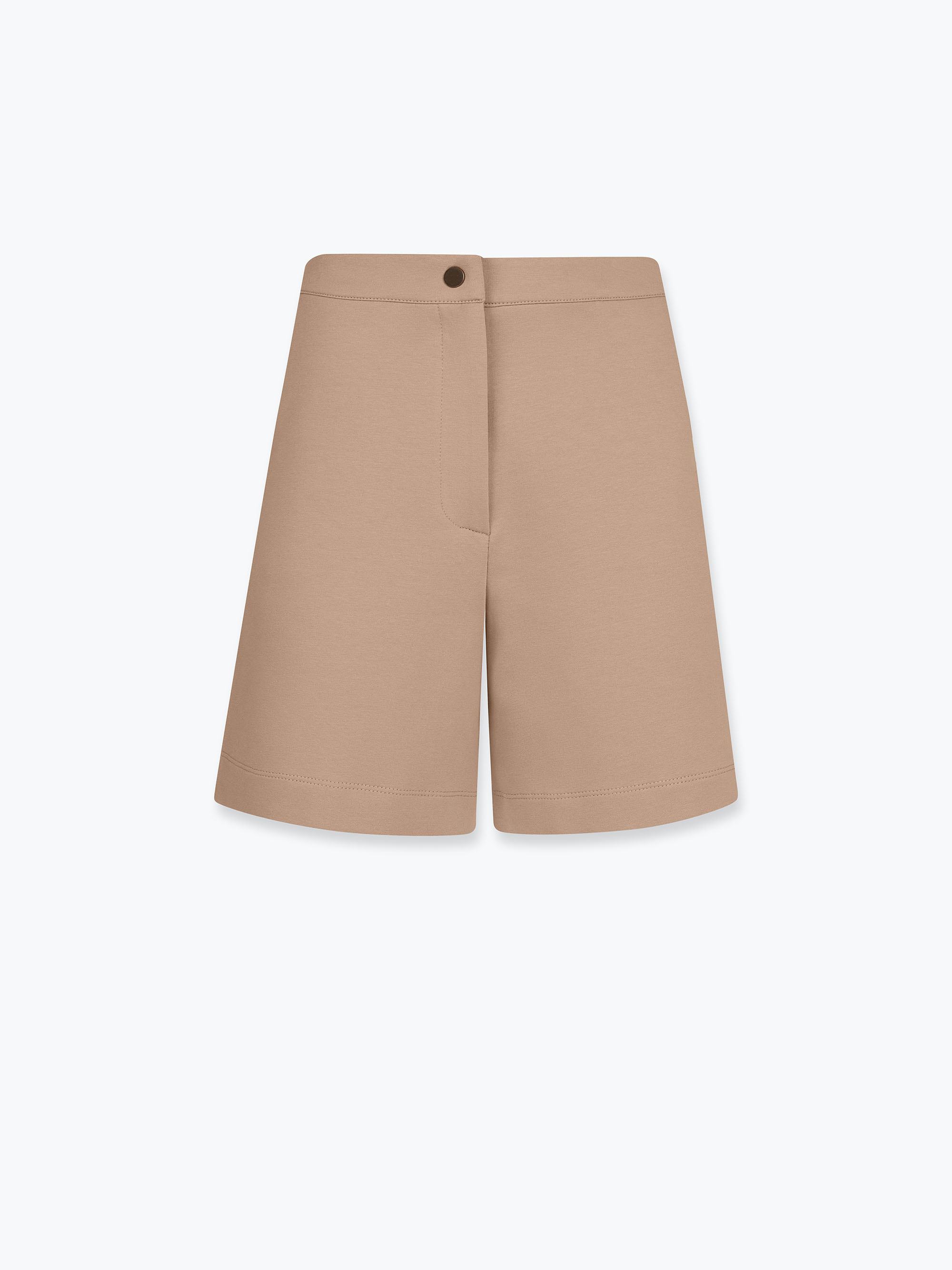 Mocha mousse Zippered bermuda shorts Women