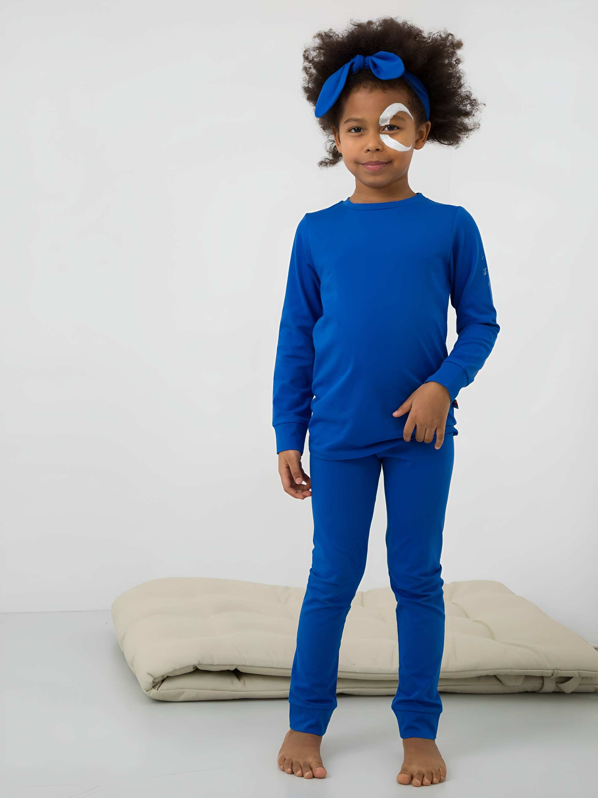 Blue two-piece pajama set