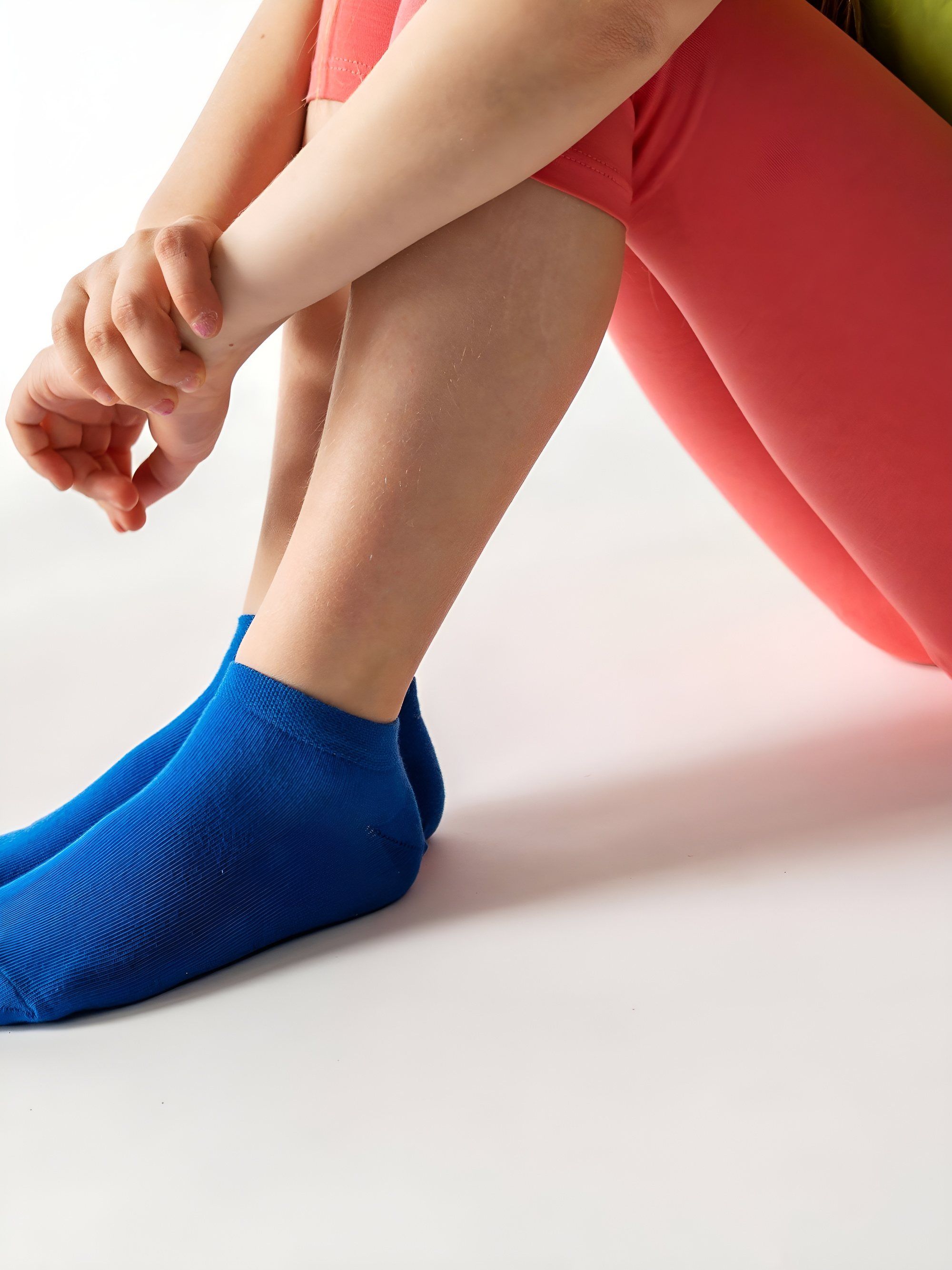 White ankle socks set 6-pack kids