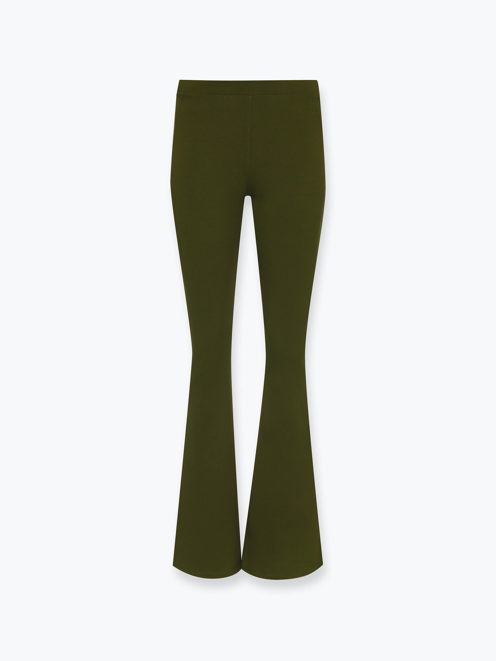 Khaki spodnie dzwony damskie