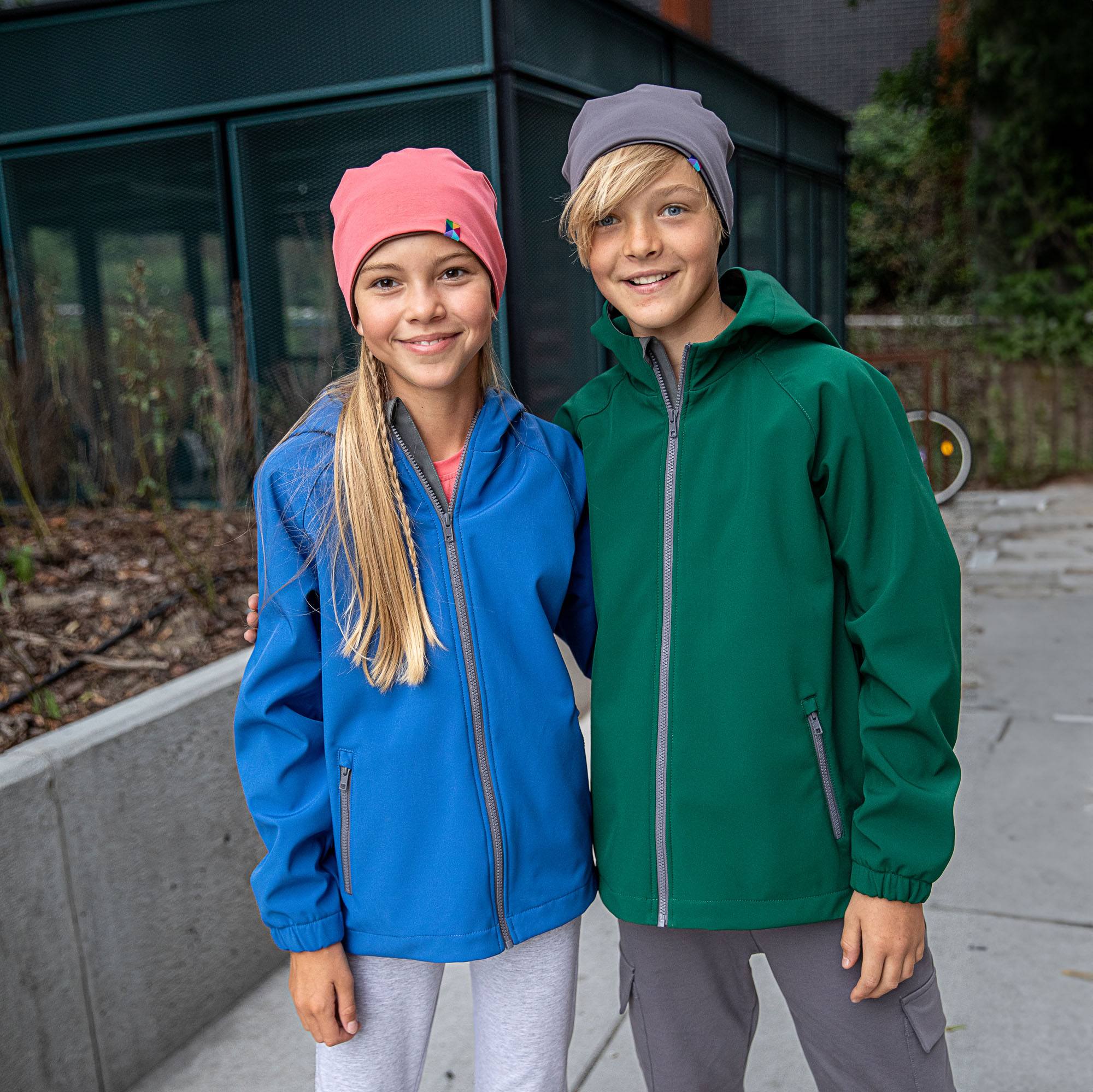 Niebieska kurtka softshell Junior