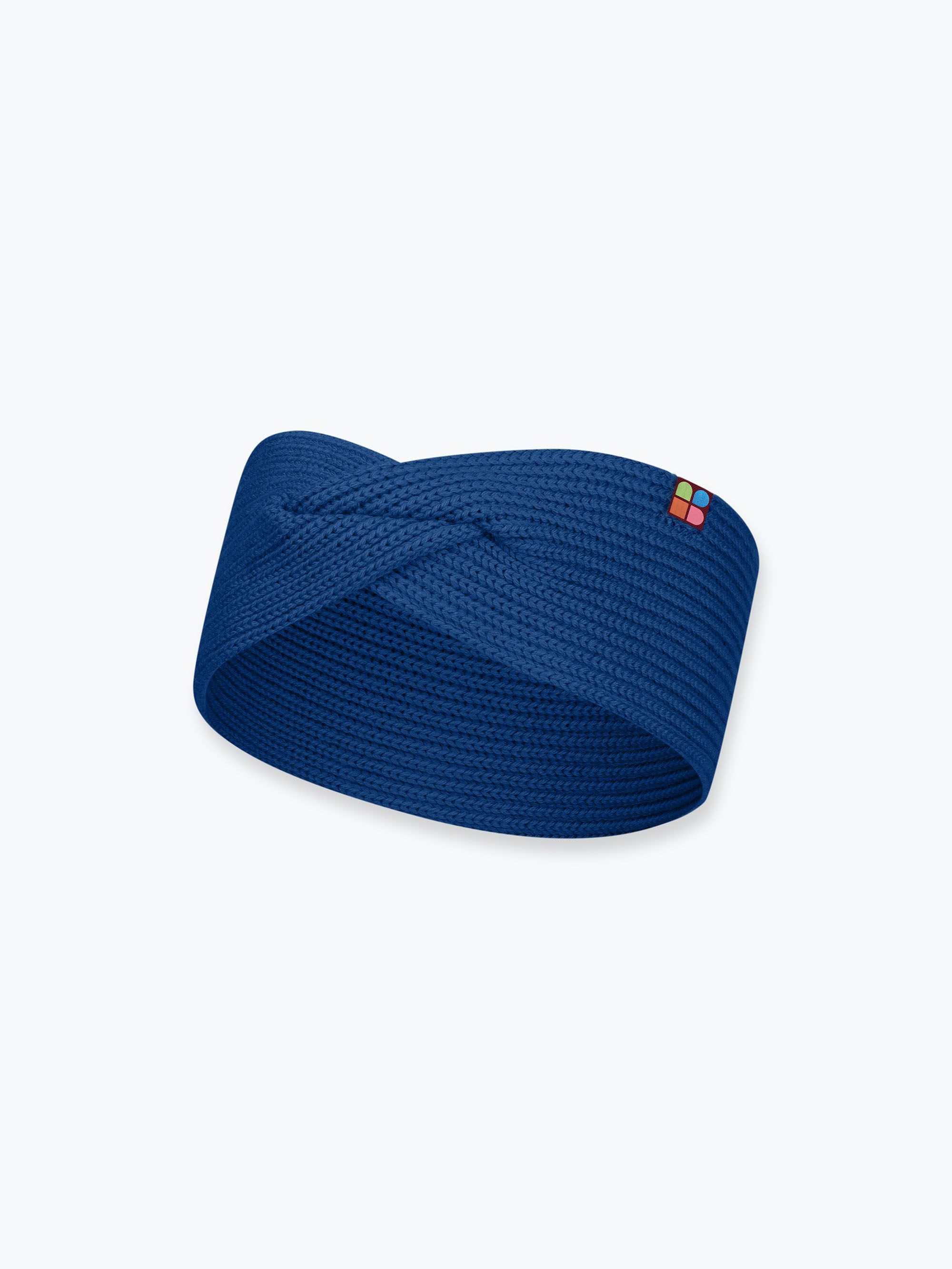 Blue merino wool headband