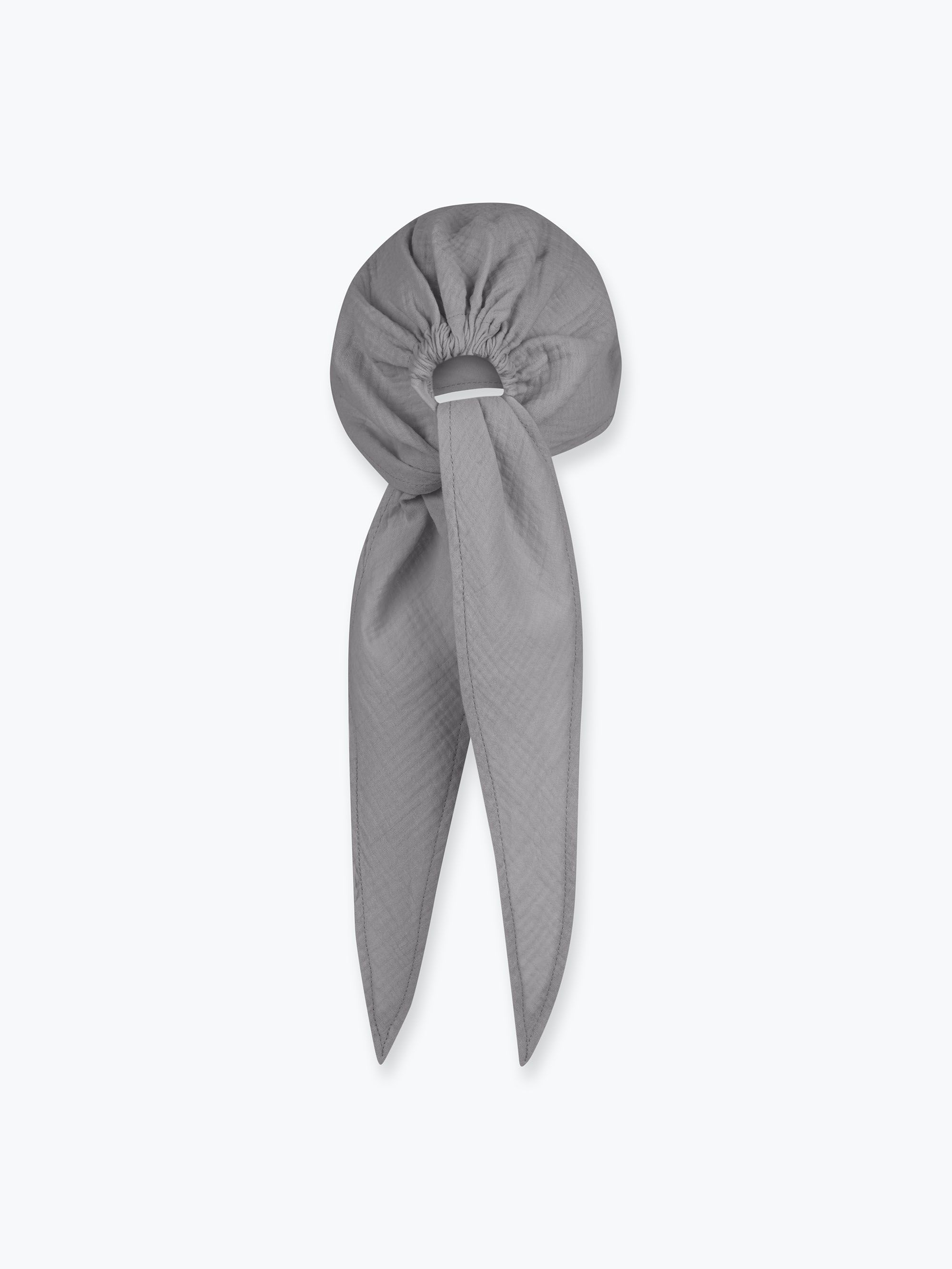 Szara bandana muślinowa