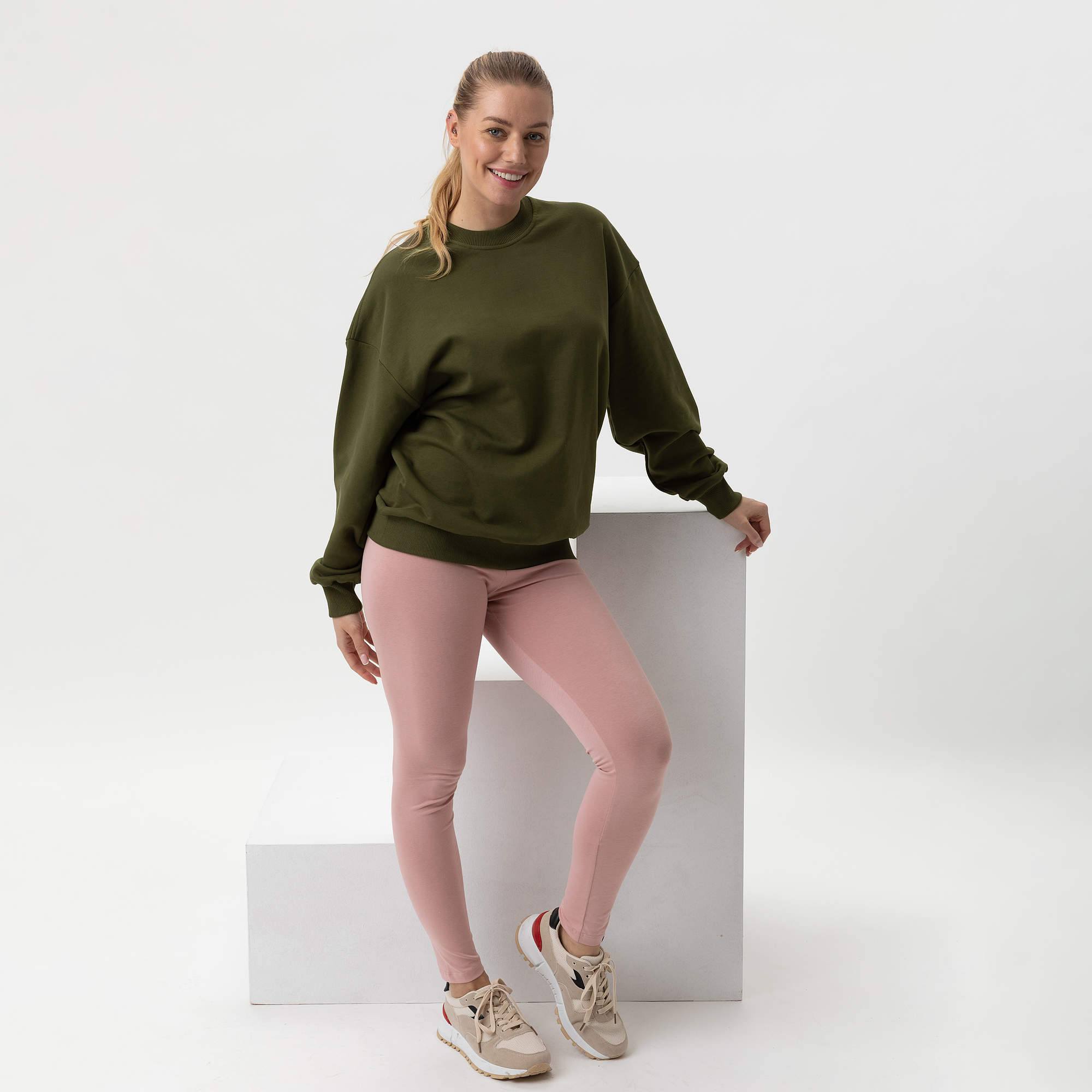 Khaki bluza przez głowę damska