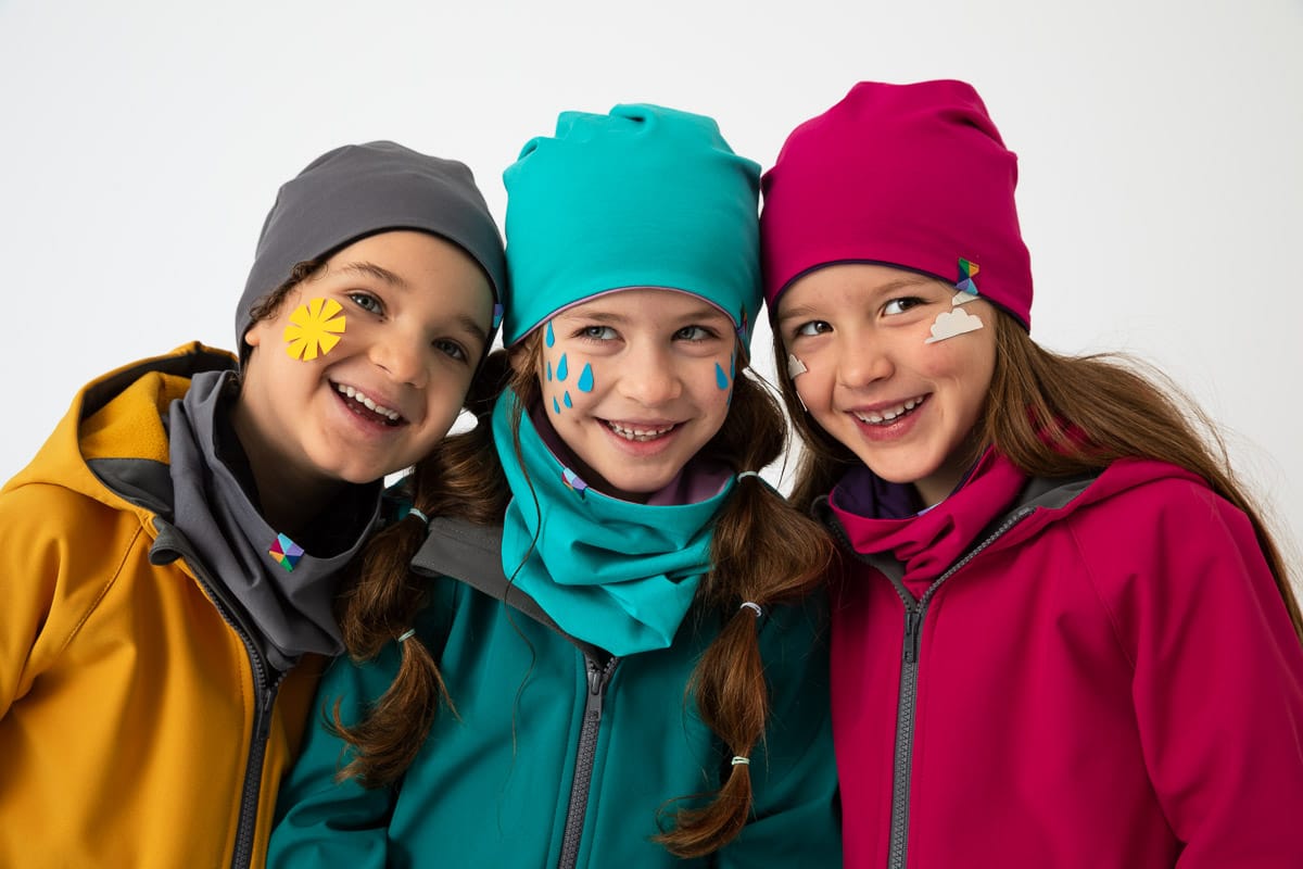 Turquoise - light purple reversible beanie hat