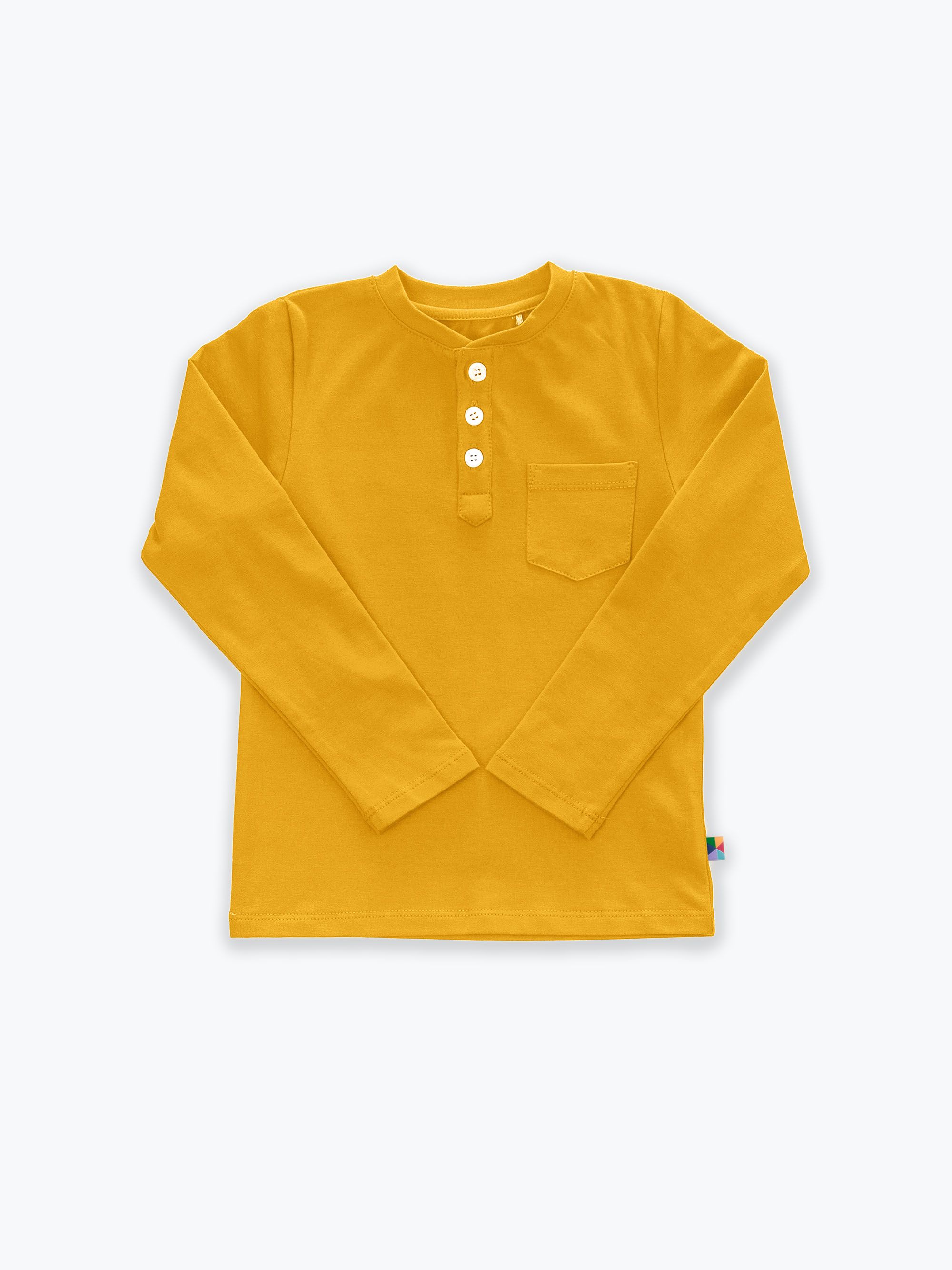 Musztardowa koszulka henley