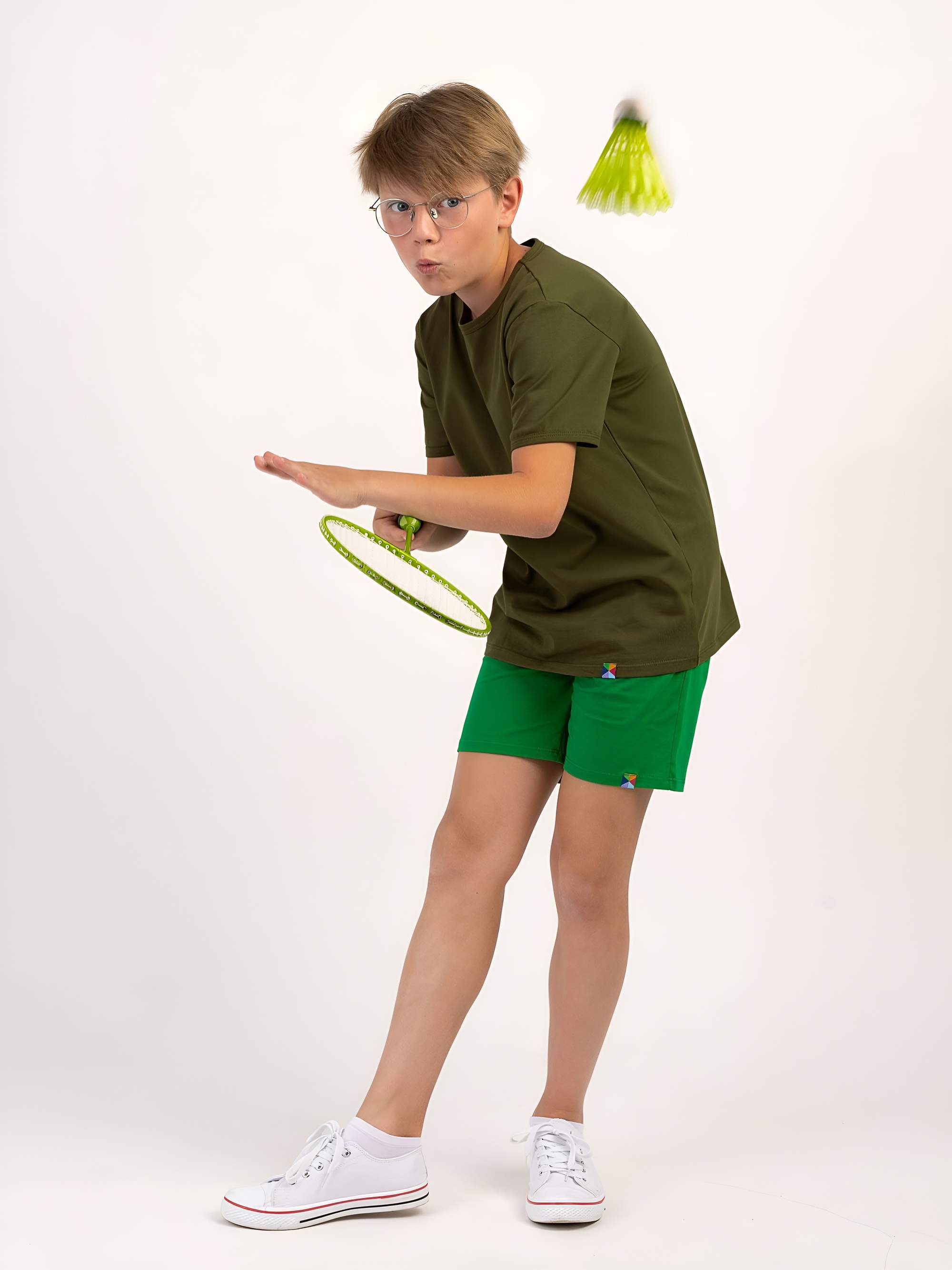 Khaki koszulka z krótkim rękawem Junior