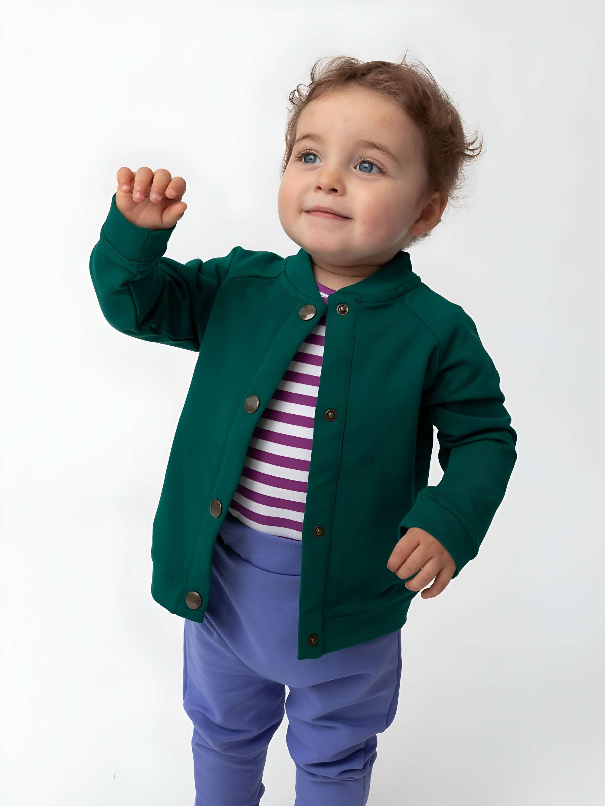 Butelkowozielona bluza bomber