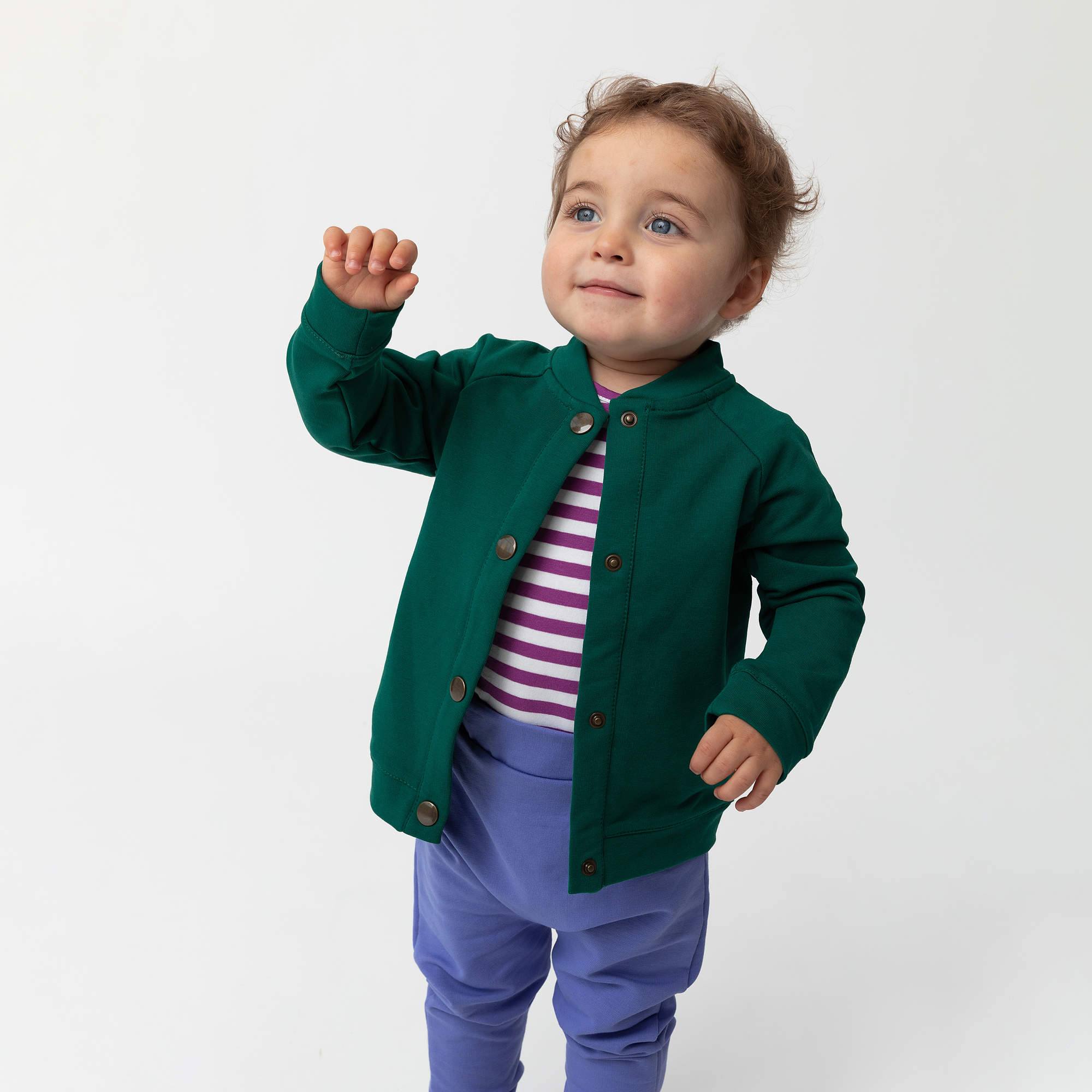 Butelkowozielona bluza bomber