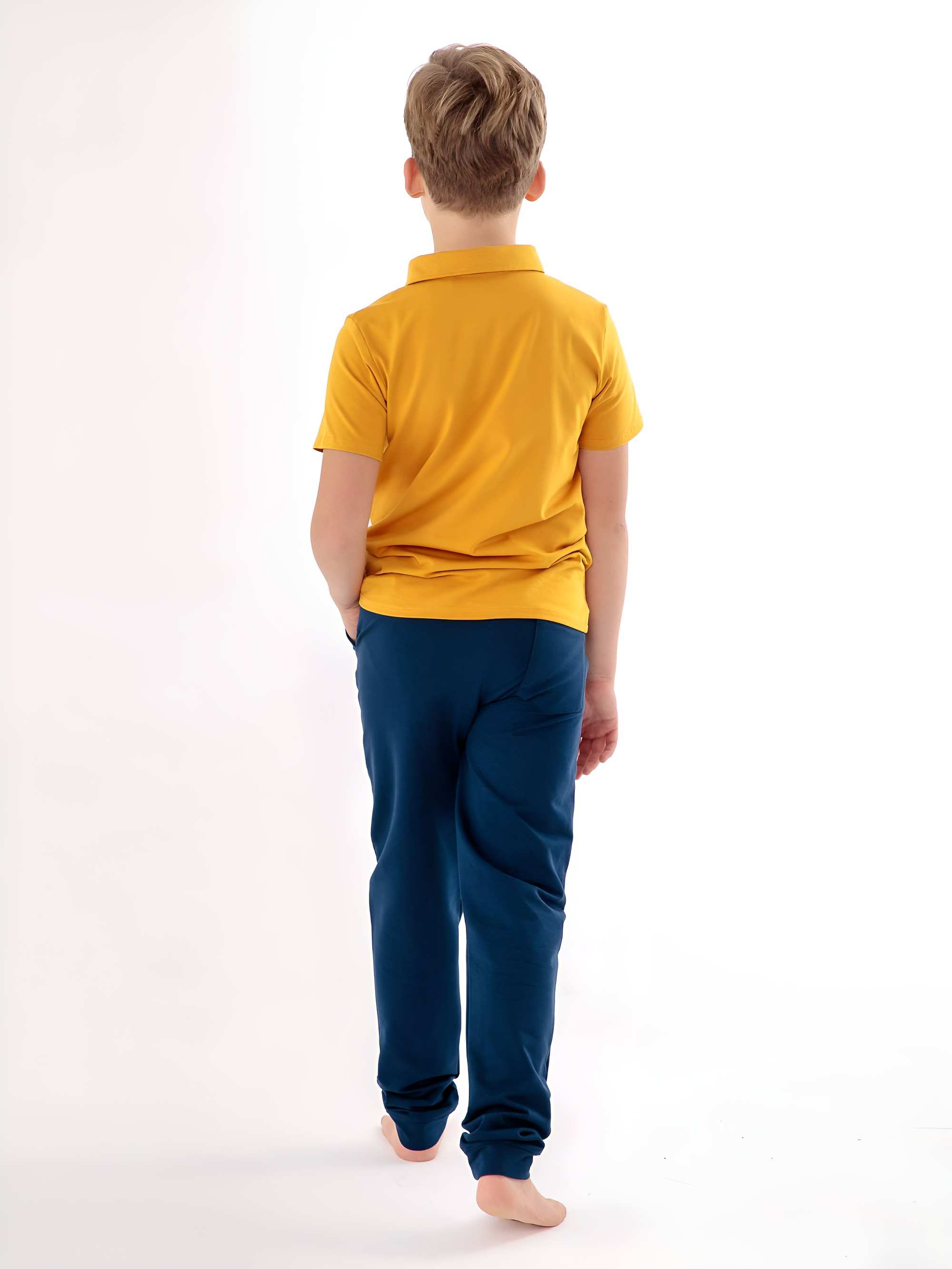 Musztardowa koszulka polo Junior